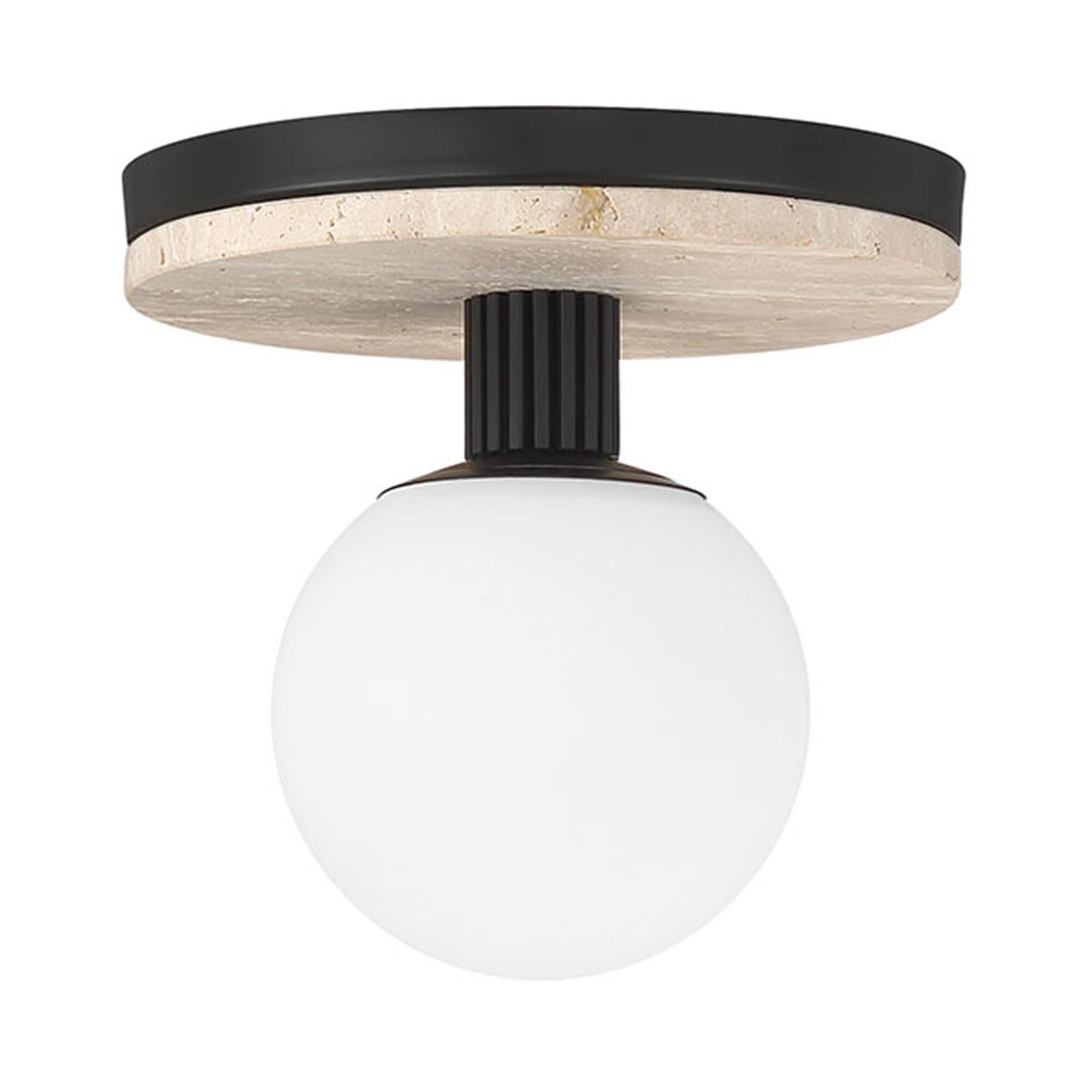 Shown in Matte Black finish and Opal Etched glass