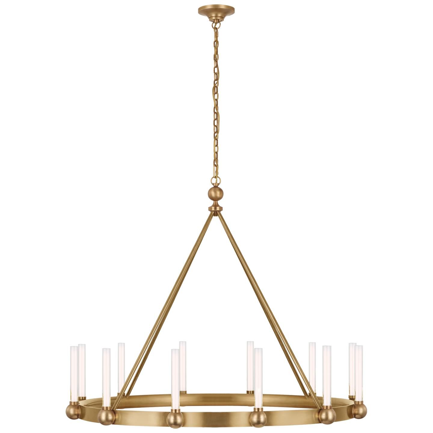 Thomas O'Brien Jeffery 40 Inch 12 Light LED Chandelier by Visual Comfort Signature Collection