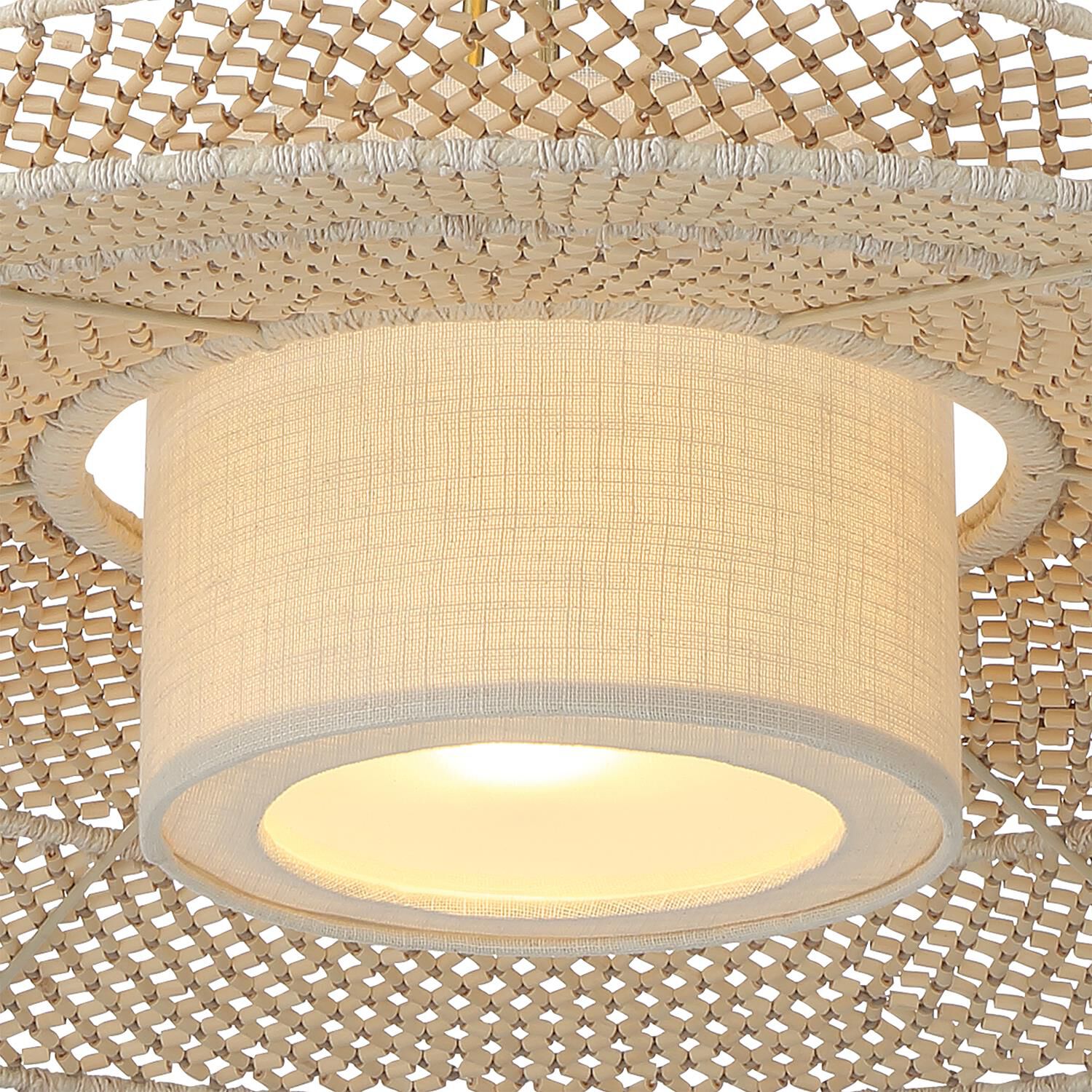 Shown in Soft Gold finish and Linen glass and Linen shade
