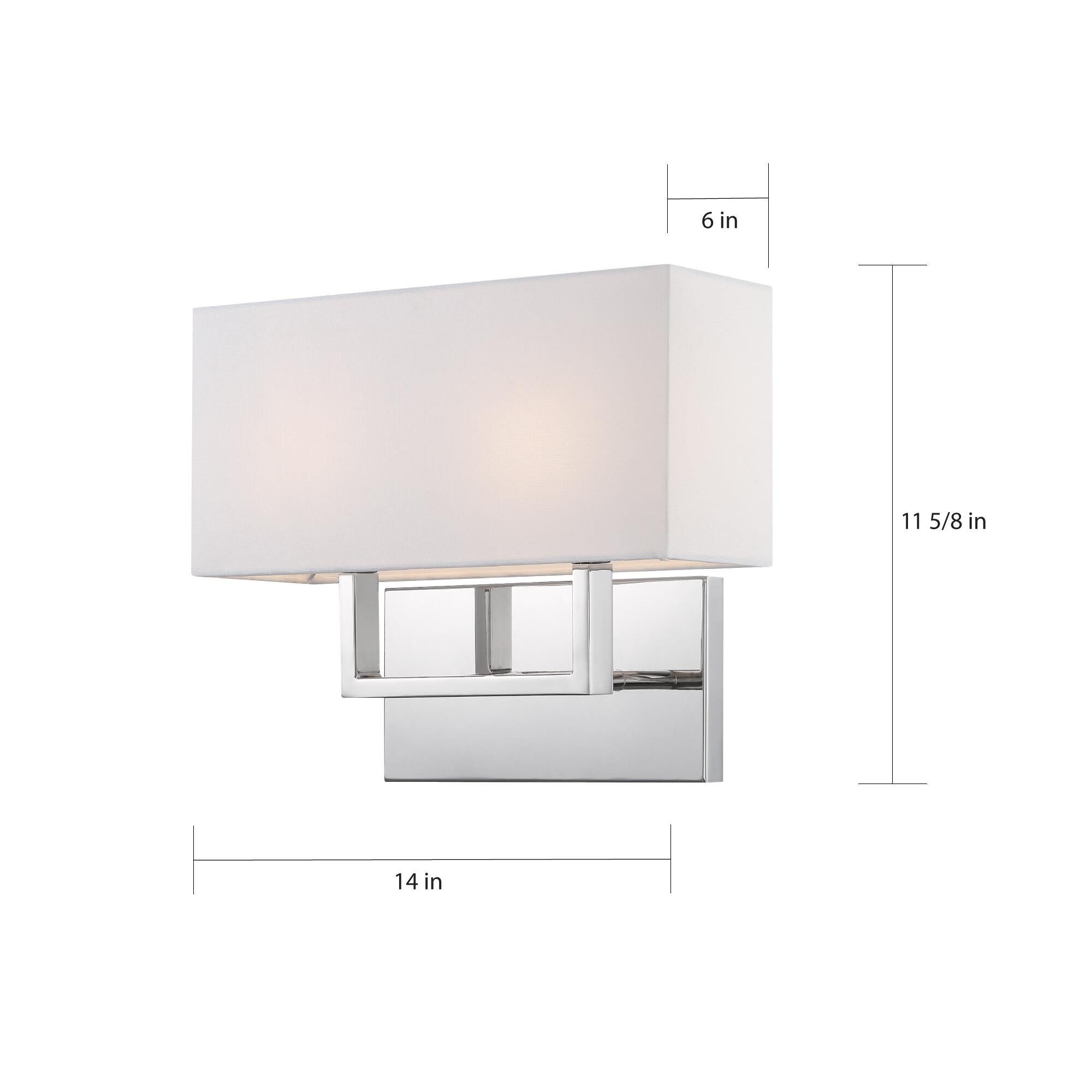 Shown in Polished Nickel finish and White Linen shade
