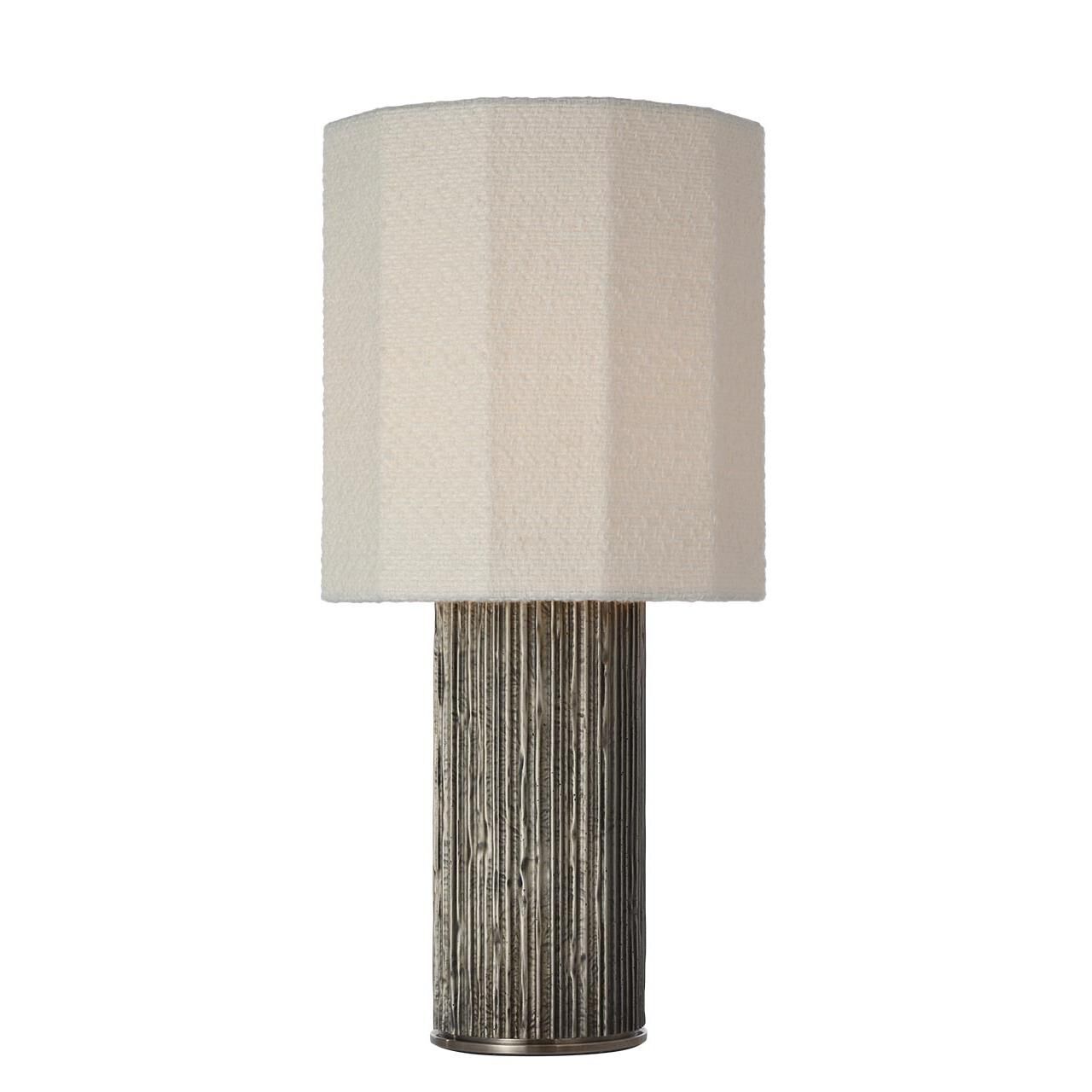 Shown in Ridged Graphite finish and Decorative Boucle shade