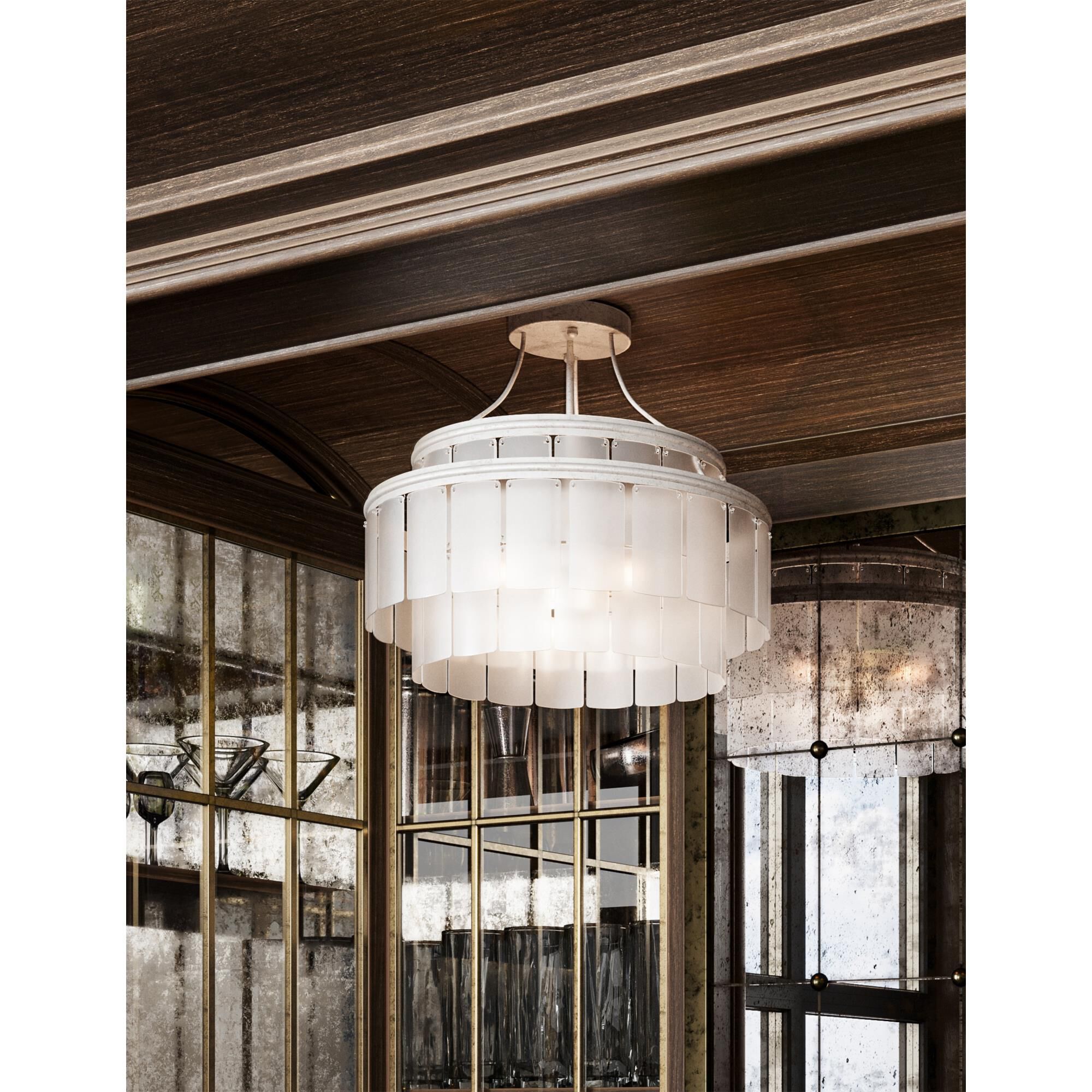 Shown in Contemporary Silver Leaf finish