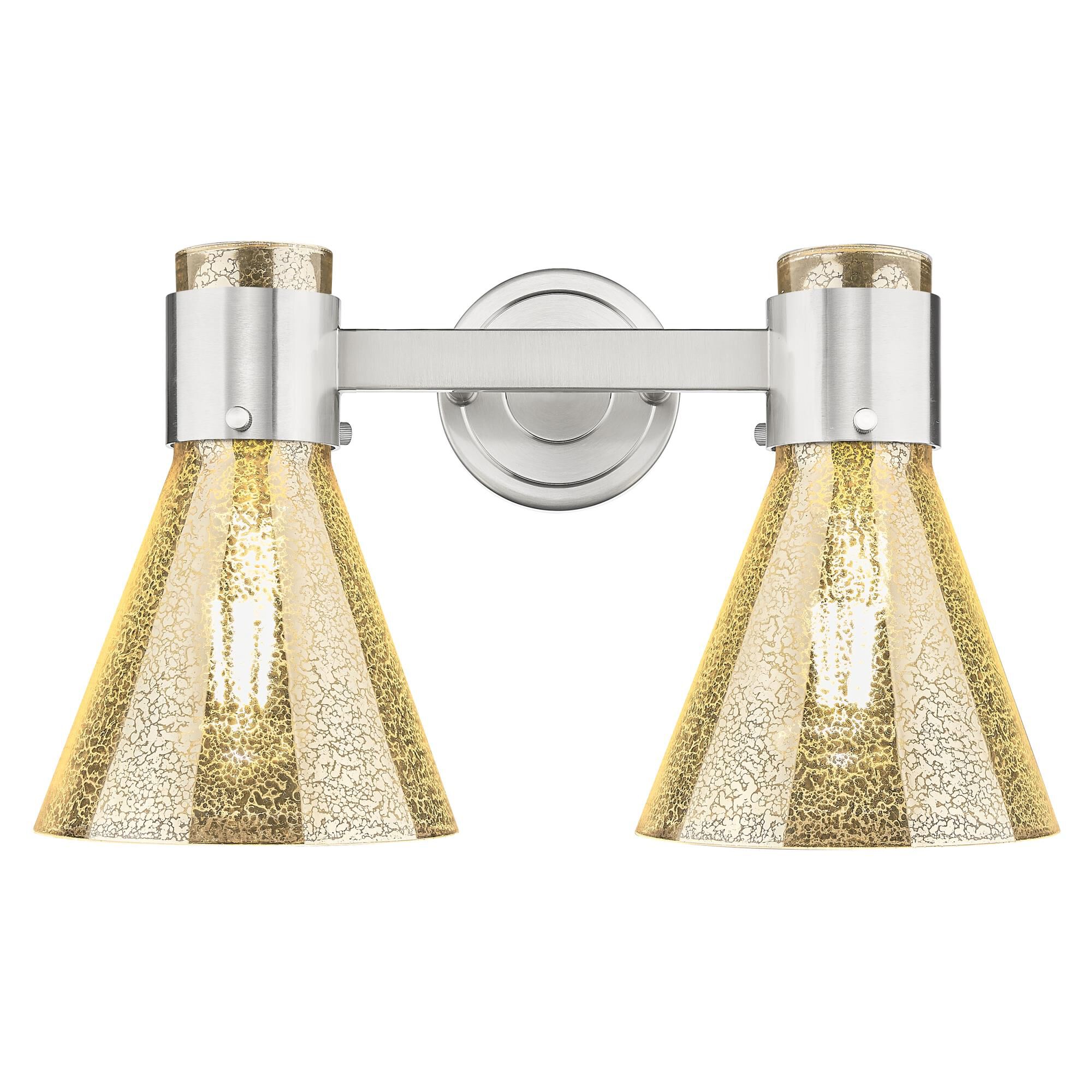 Shown in Satin Nickel finish and Mercury glass