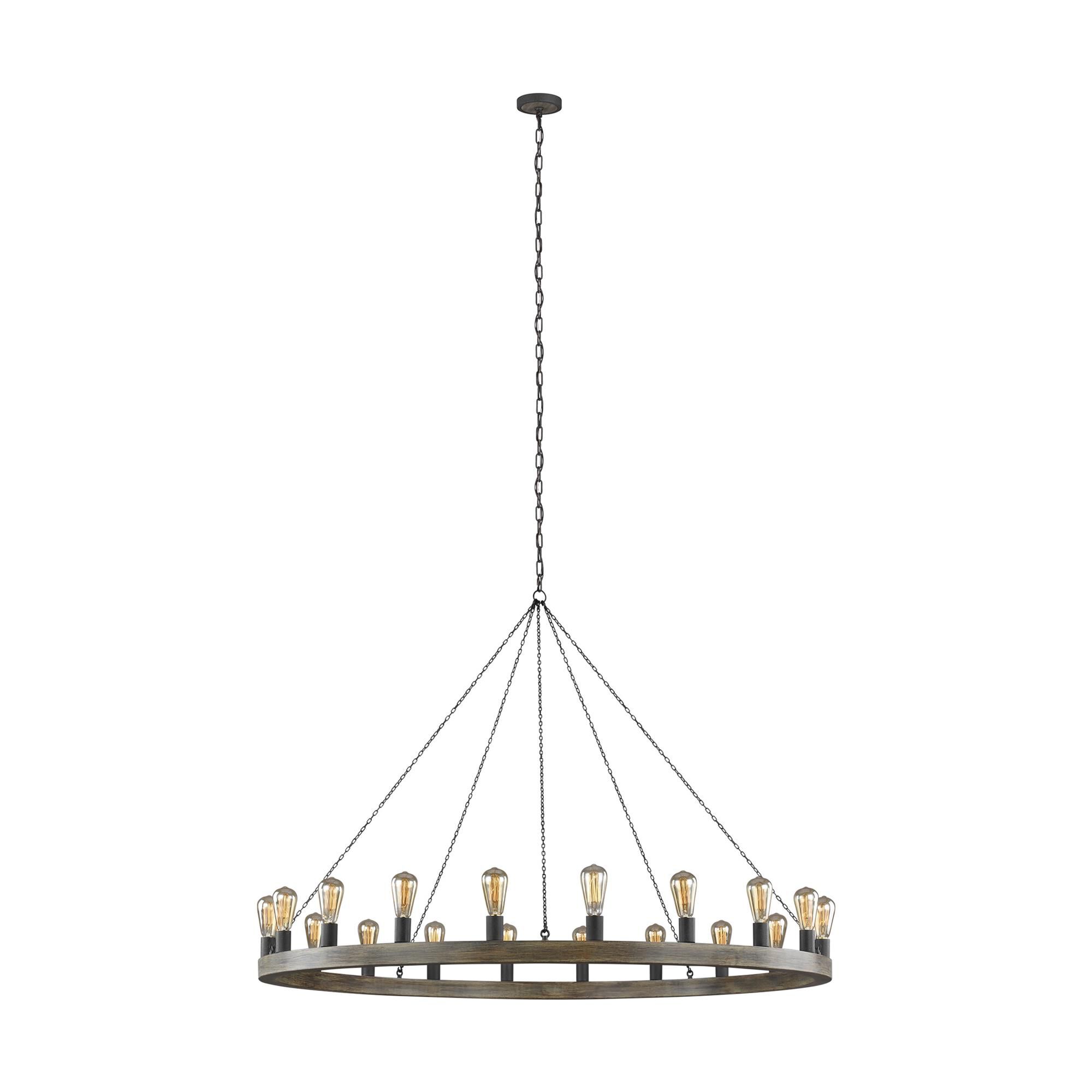 Shown in Weathered Oak Wood - Antique Forged Iron finish