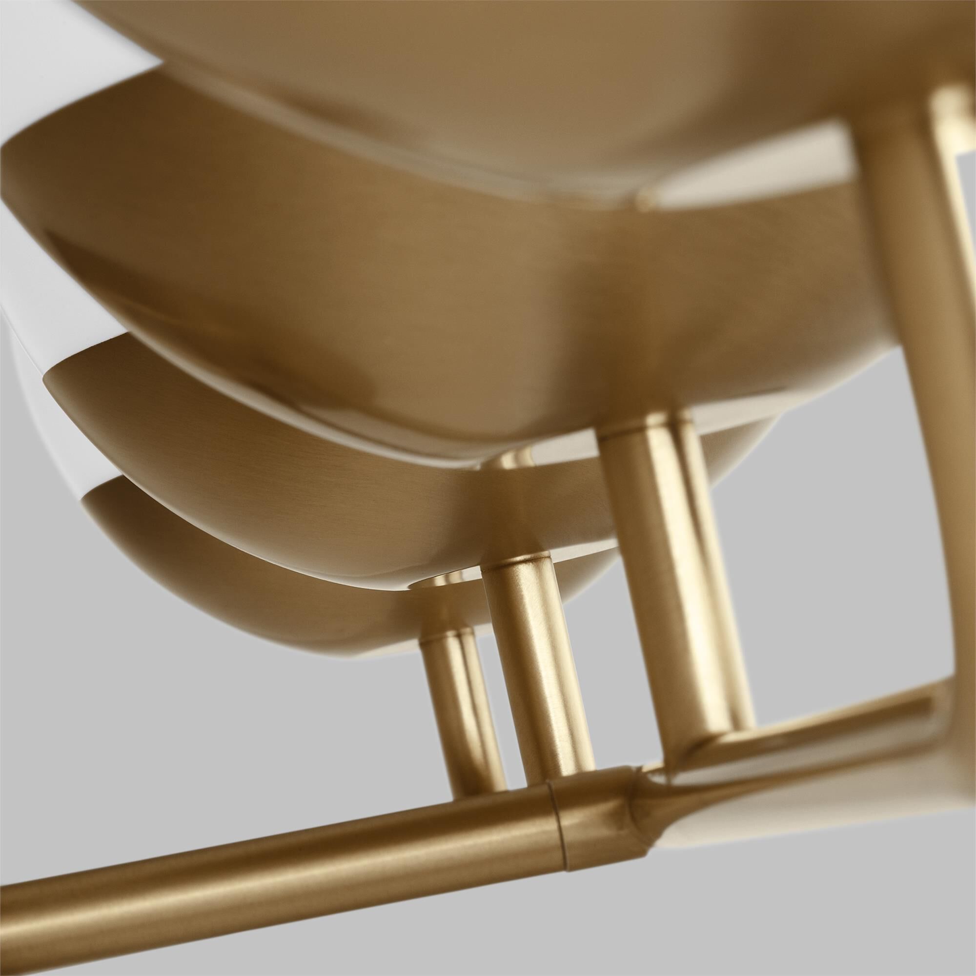Shown in Satin Brass finish and Milk glass and Milk Glass s shade