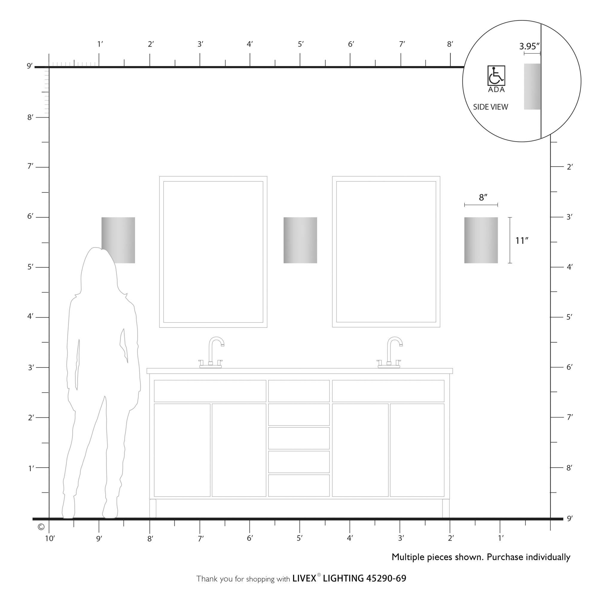 Meridian Wall Sconce by Livex Lighting