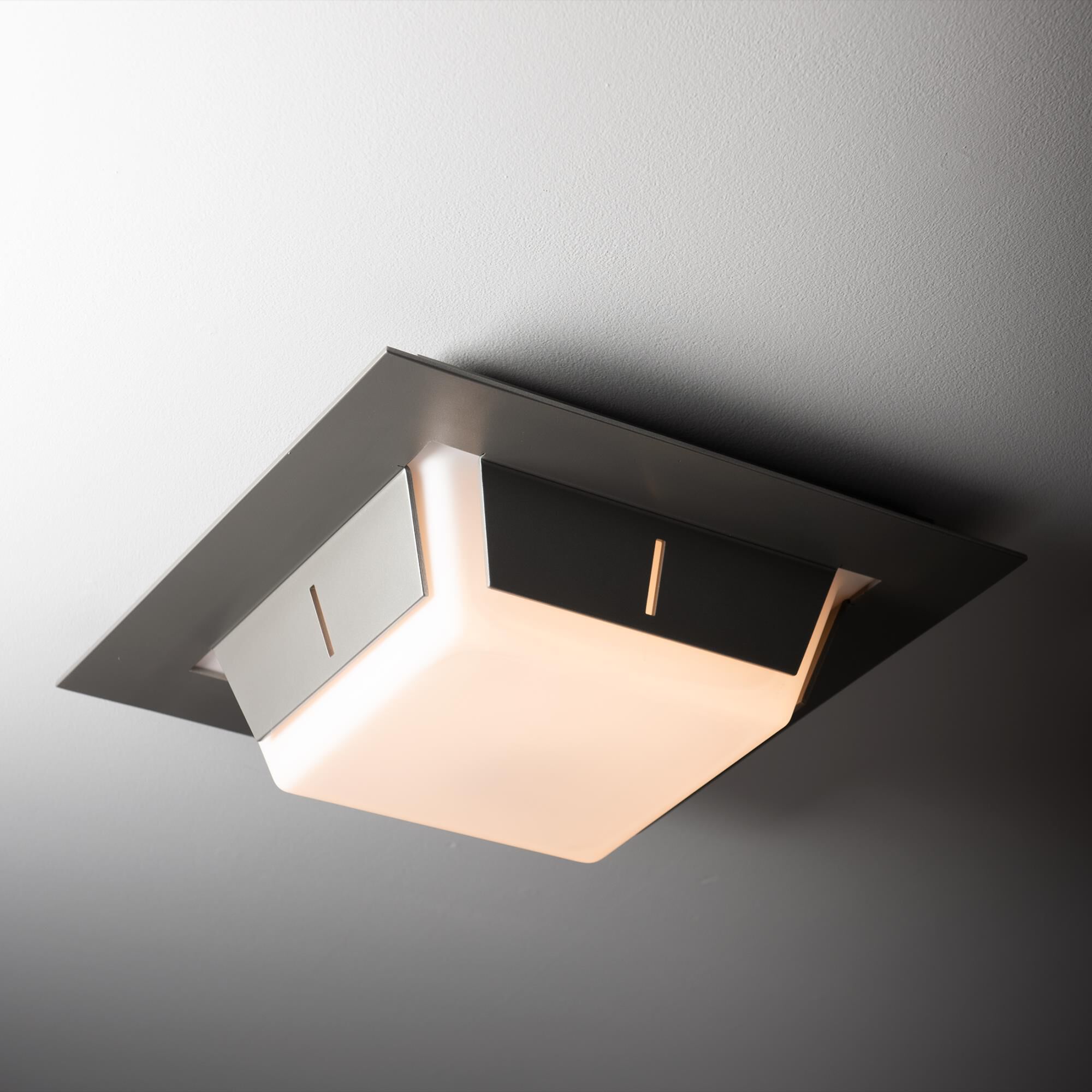 Shown in Coastal Burnished Steel finish and Opal shade