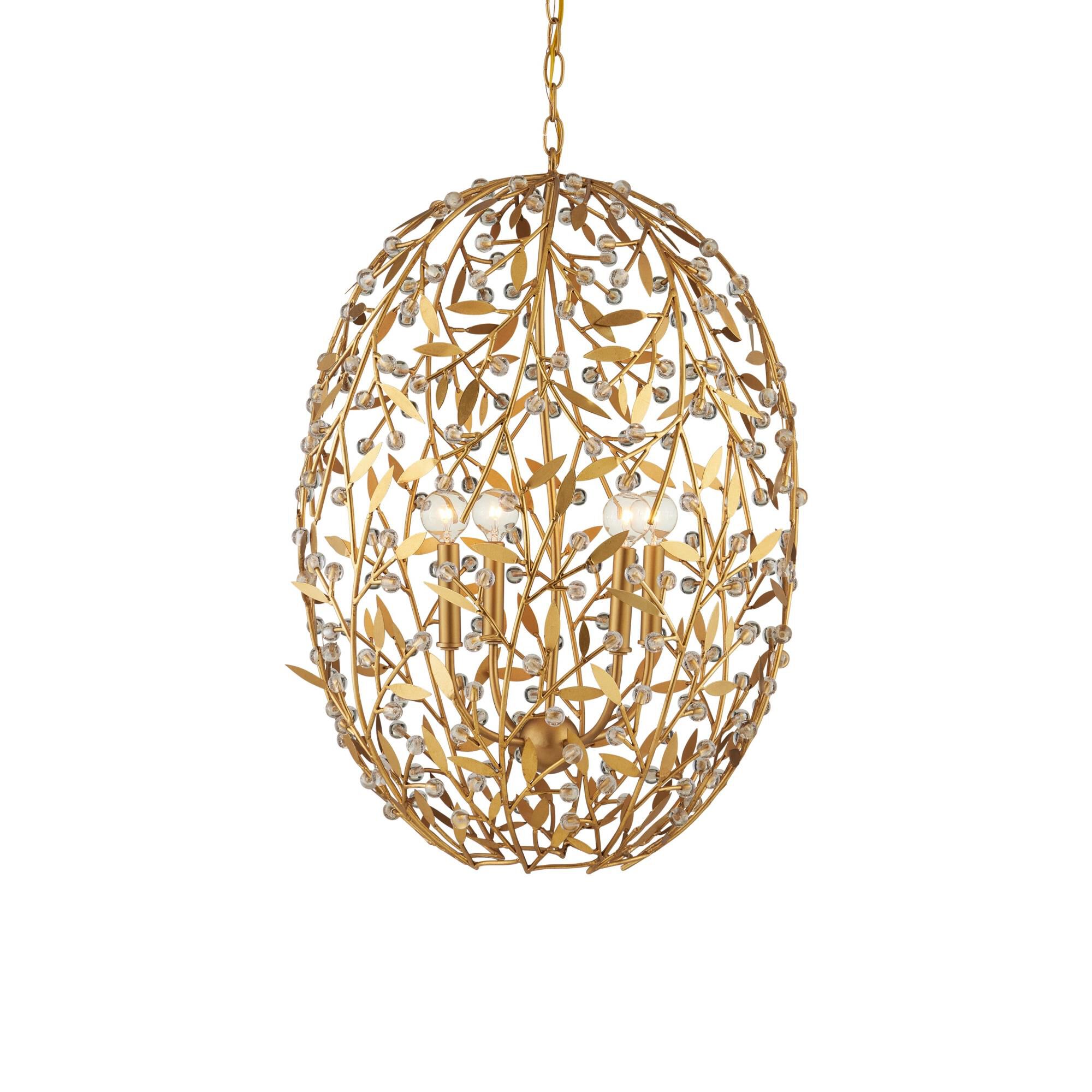 Shown in Clear, Contemporary Gold Leaf and Contemporary Gold finish