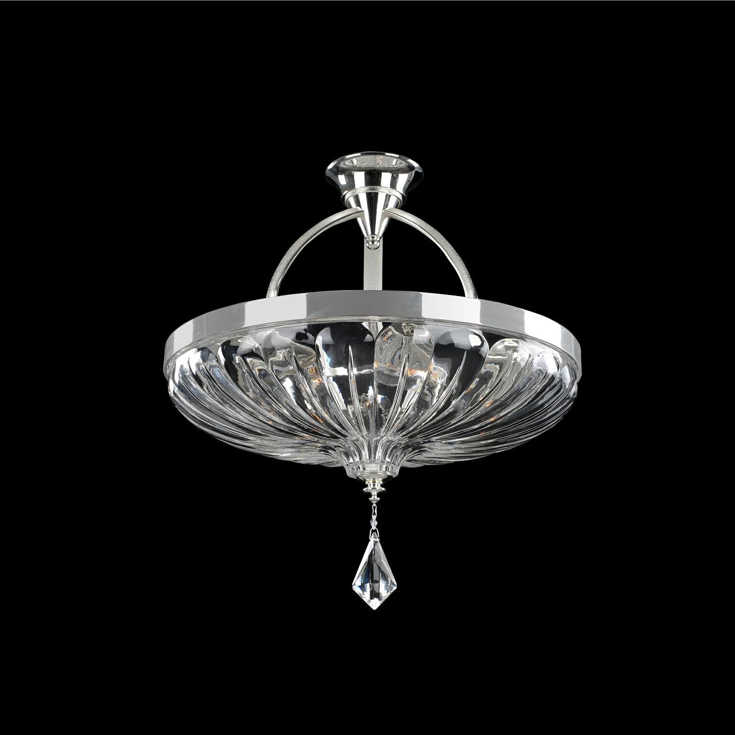 Shown in 2-Tone Silver finish and Firenze Clear crystal