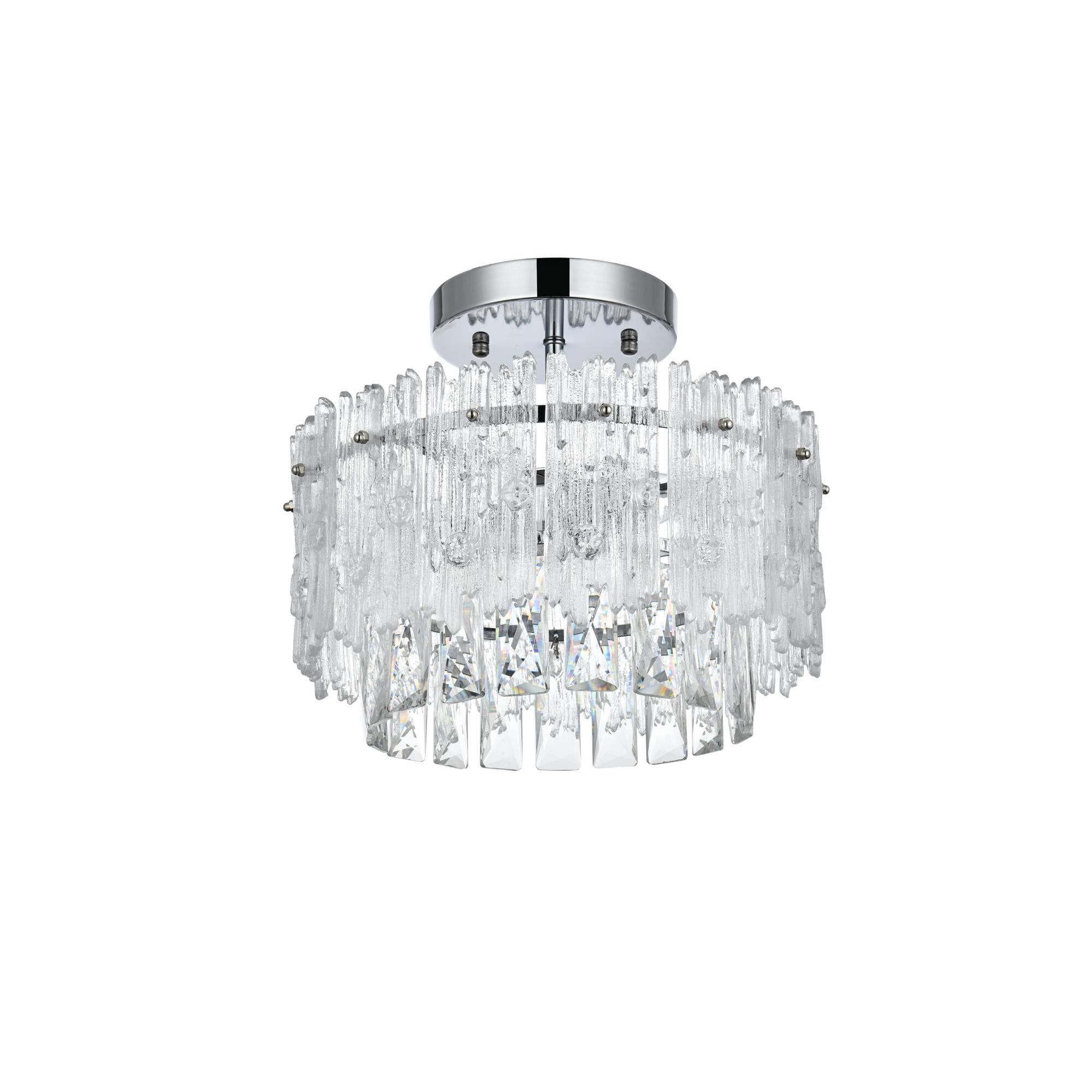 Emilia 12 Inch Semi Flush Mount by Elegant Lighting
