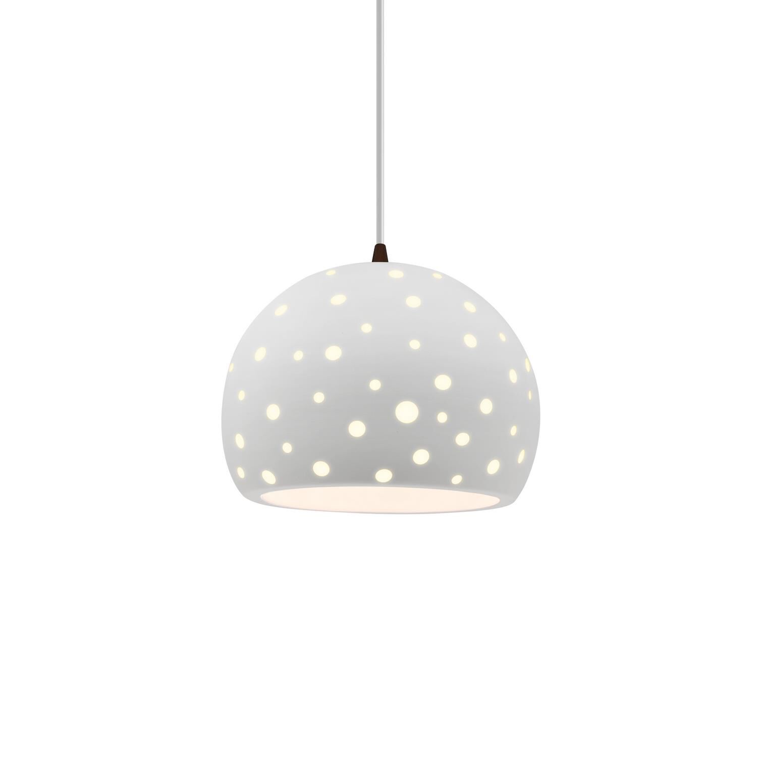 Perforated Globe 7 Inch Mini Pendant by Justice Design Group