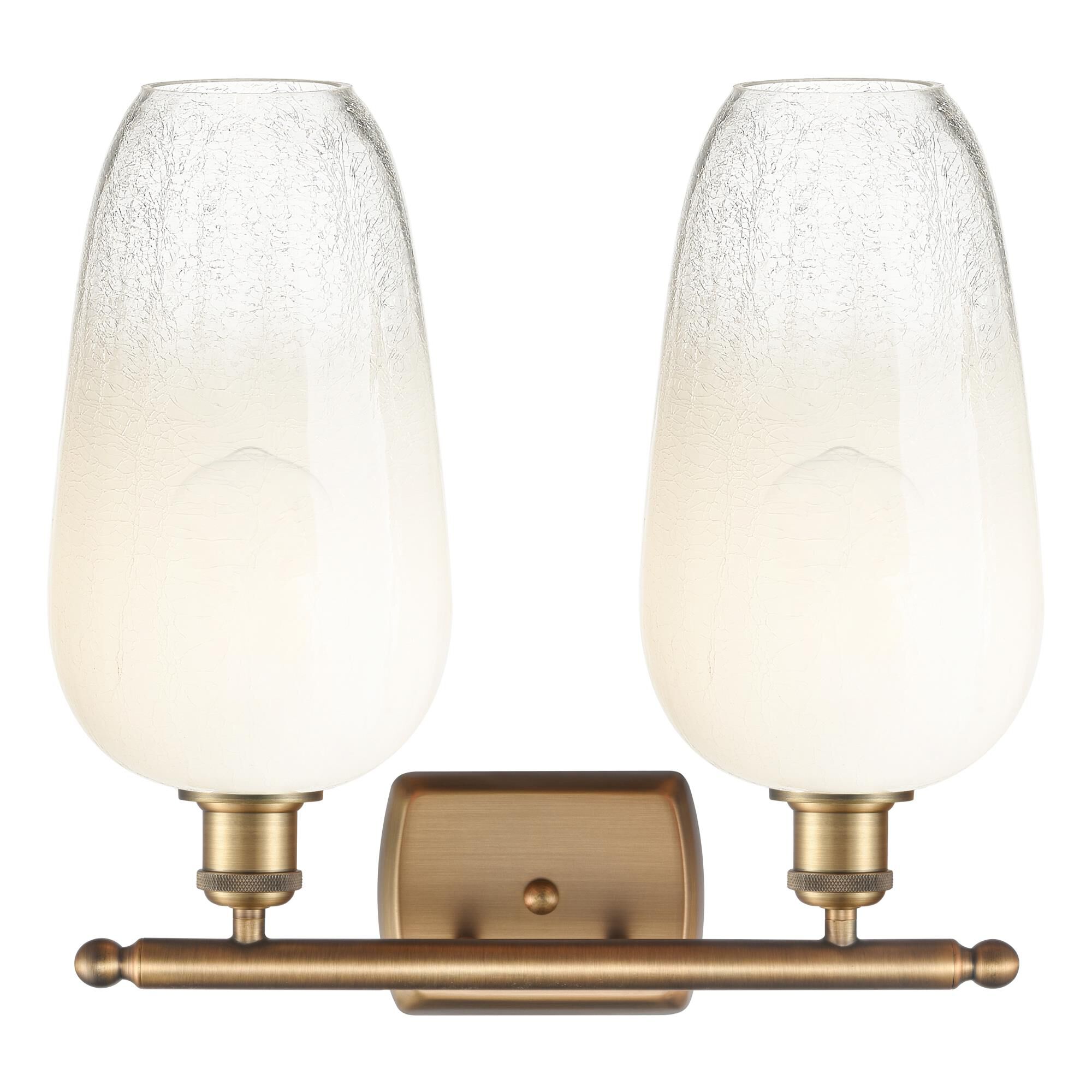 Shown in Brushed Brass finish and Opal glass