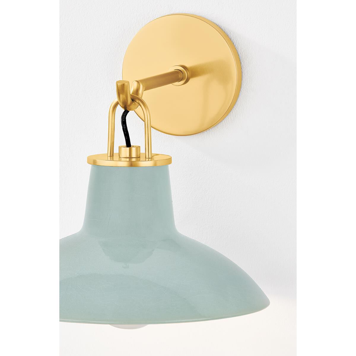 Shown in Aged Brass and Ceramic Moss Crackle finish