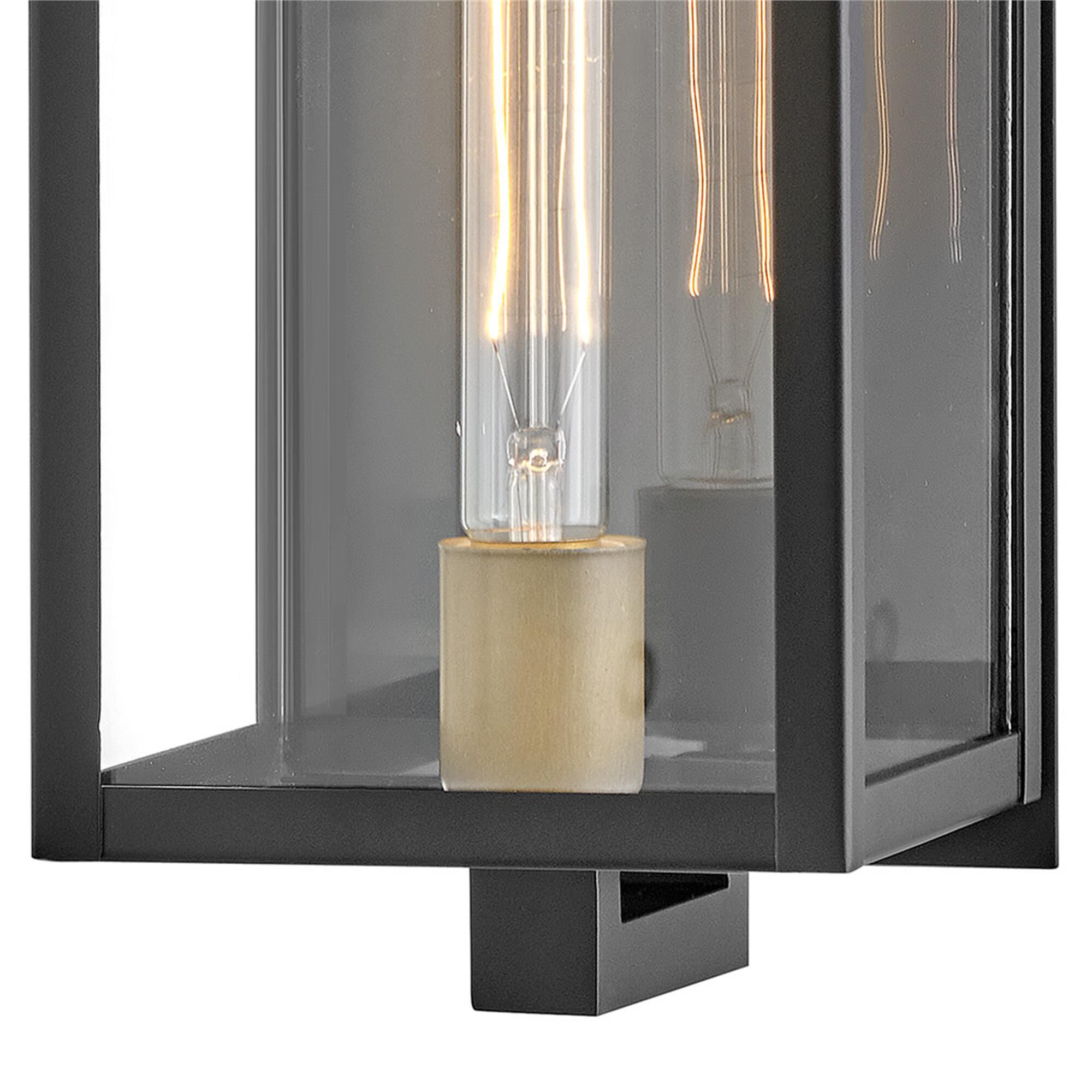 Shown in Black with Burnished Bronze Accents finish and Clear glass