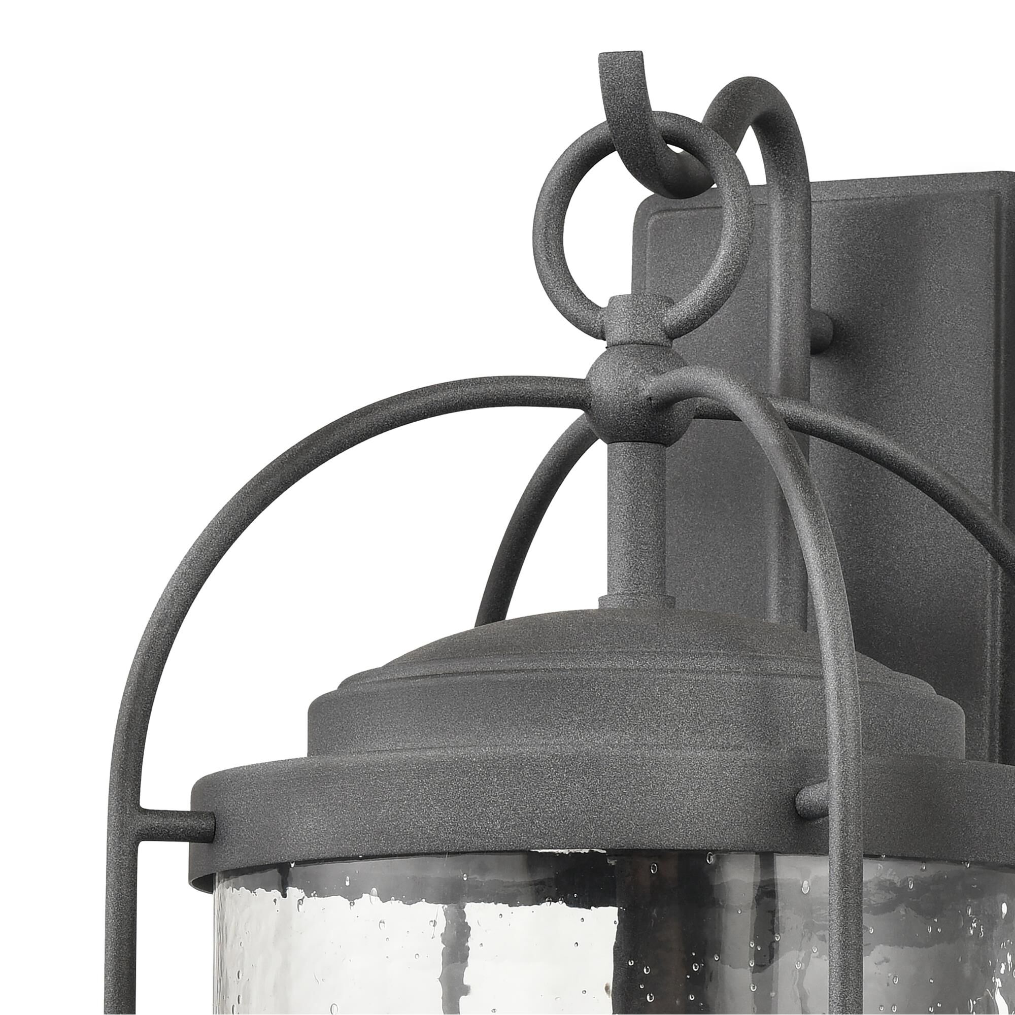 Shown in Gray finish and Clear Seeded glass