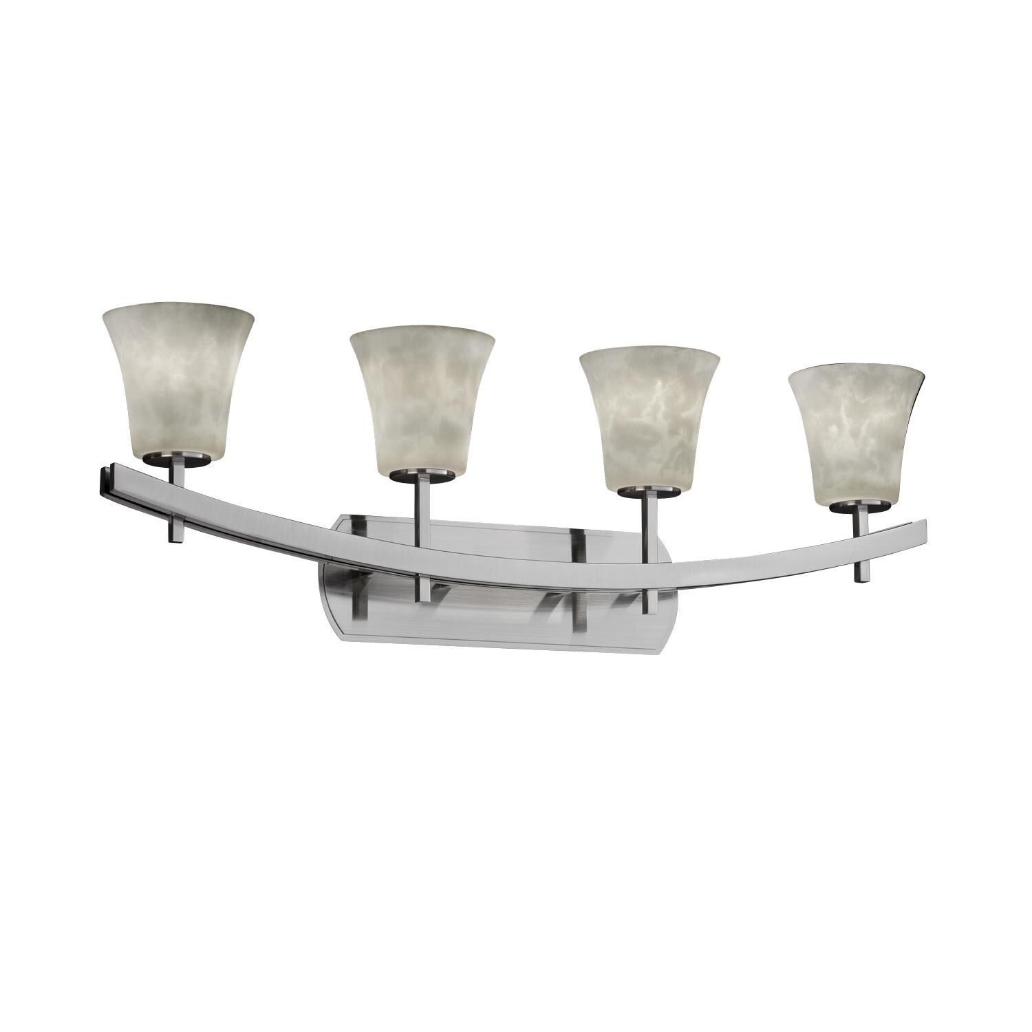 Clouds 35 Inch 4 Light Bath Vanity Light by Justice Design Group