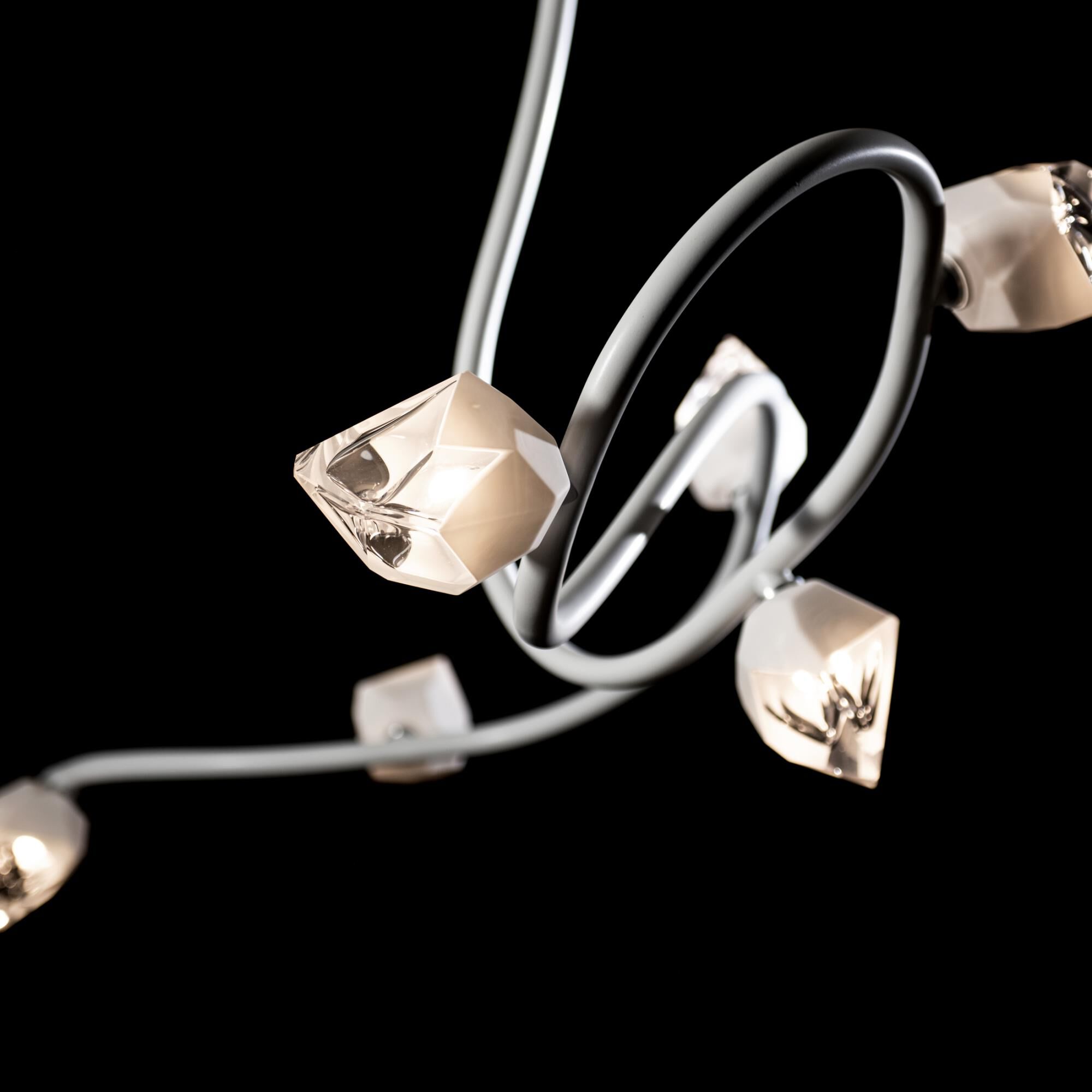 Shown in White finish and White Crystal glass