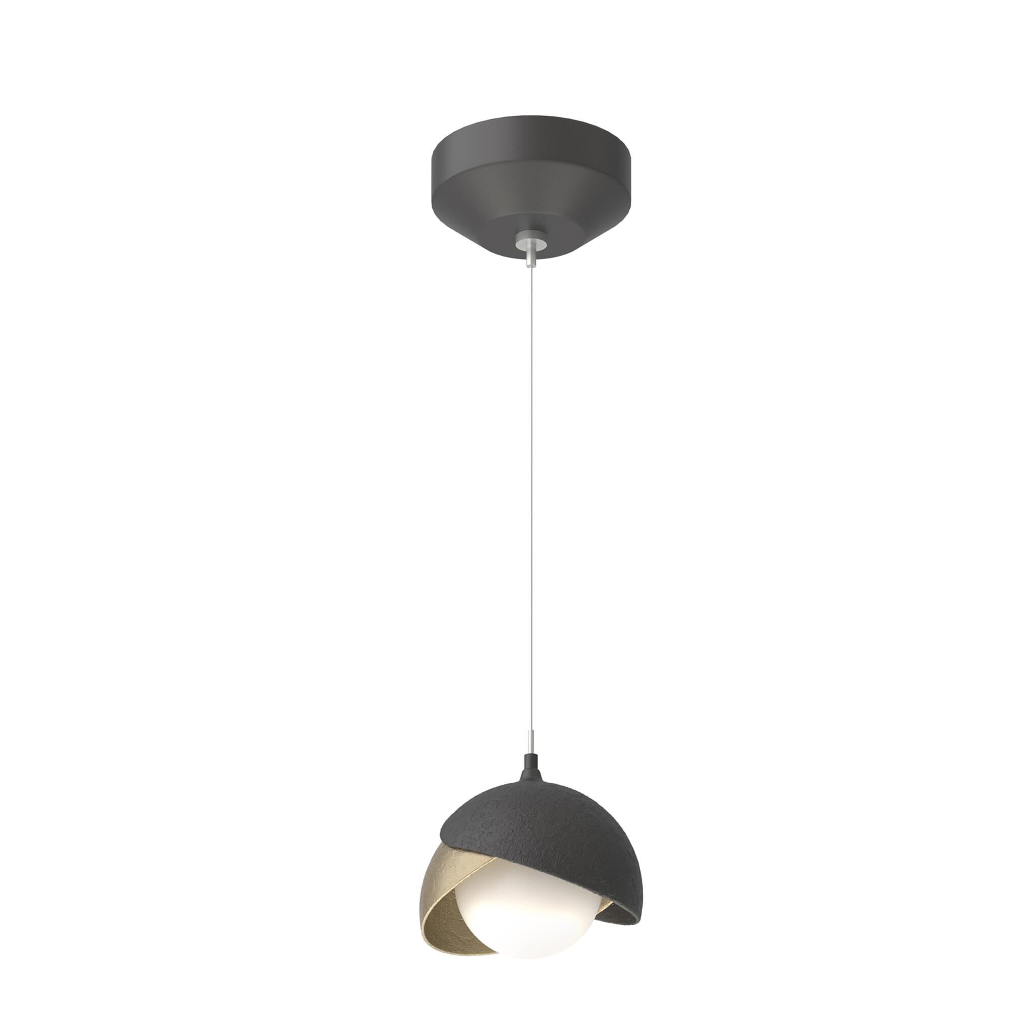 Shown in Black finish and Opal glass and Soft Gold  accent