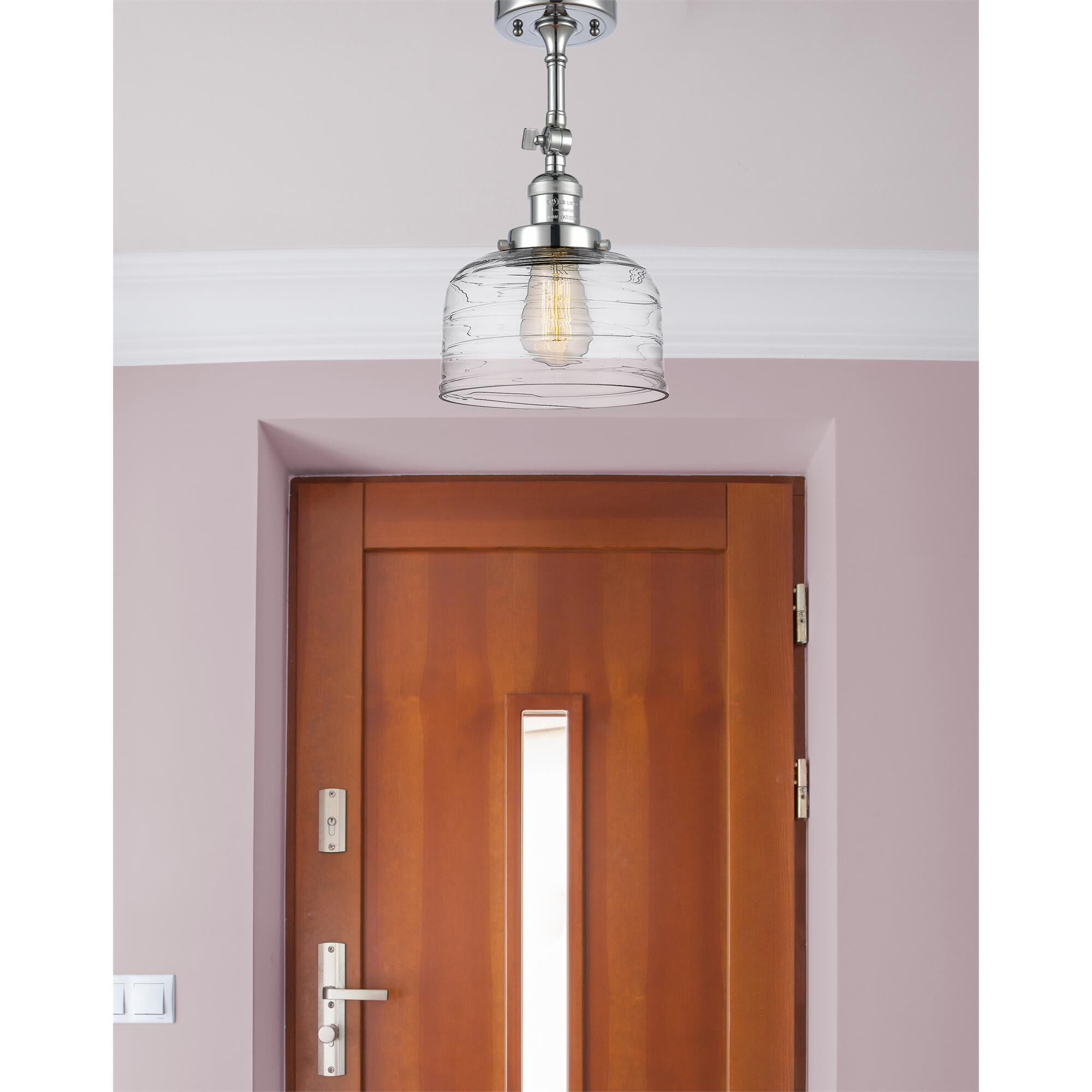 Bruno Marashlian Large Bell 8 Inch 1 Light Semi Flush Mount by Innovations Lighting