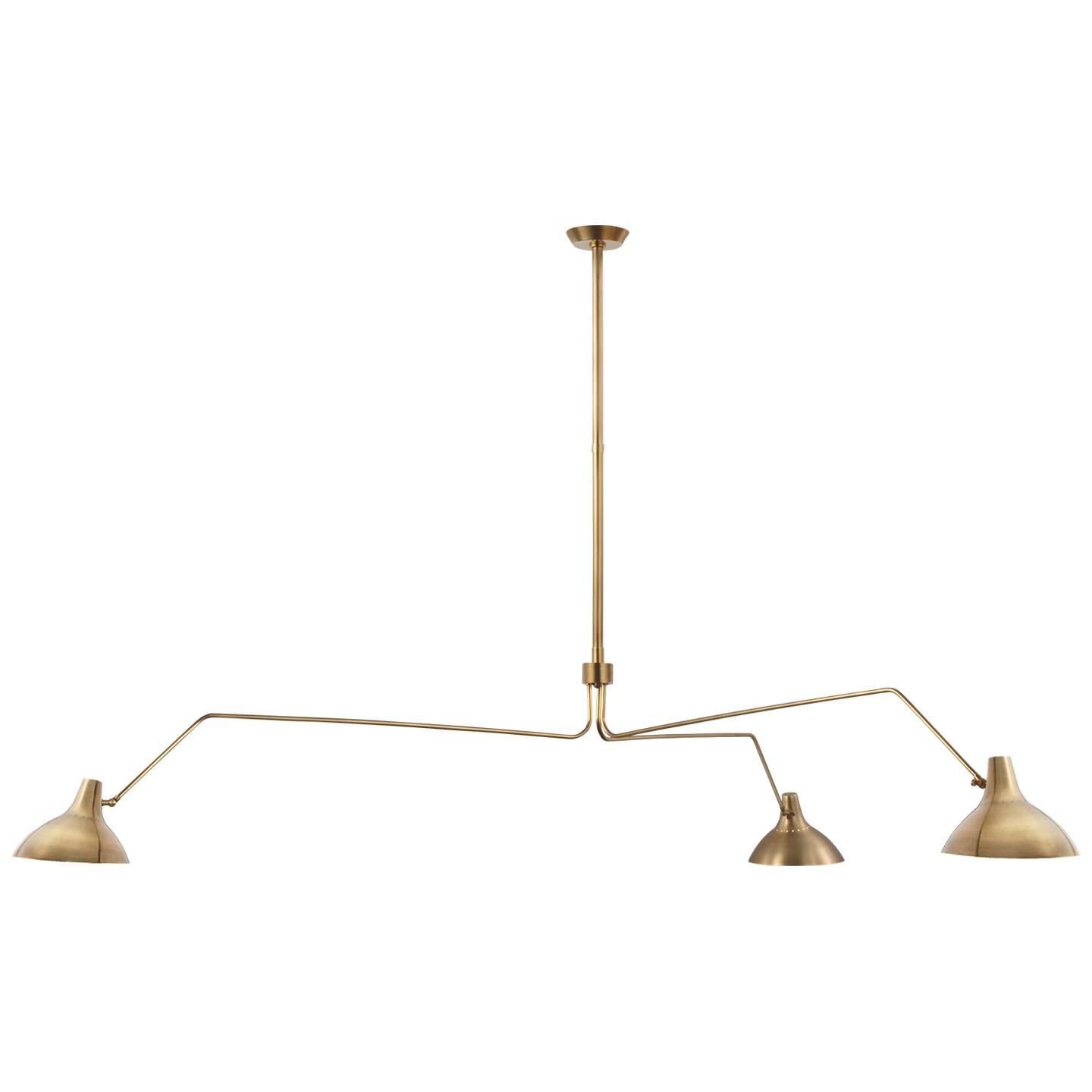 Shown in Hand-Rubbed Antique Brass finish and Hand-Rubbed Antique Brass shade