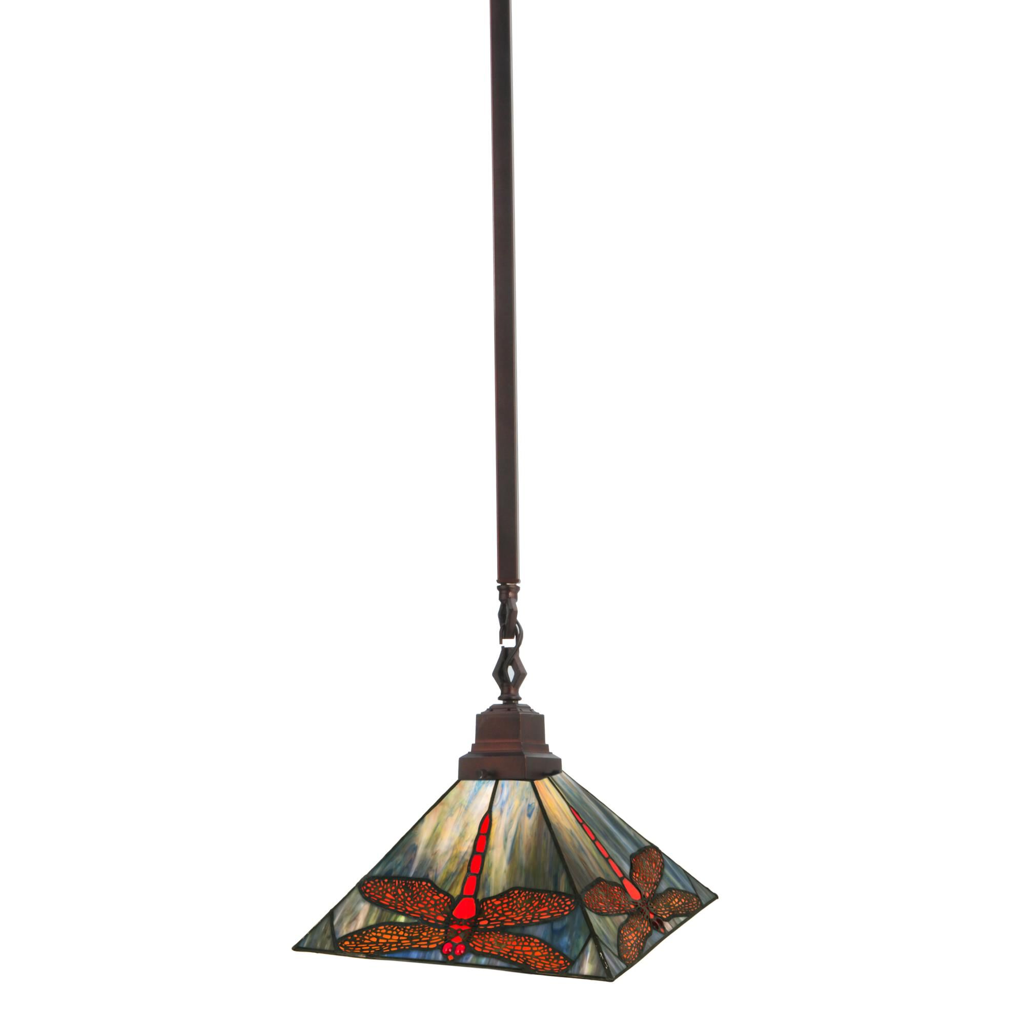 Meyda Lighting Prairie Dragonfly 14 Inch Mini Pendant