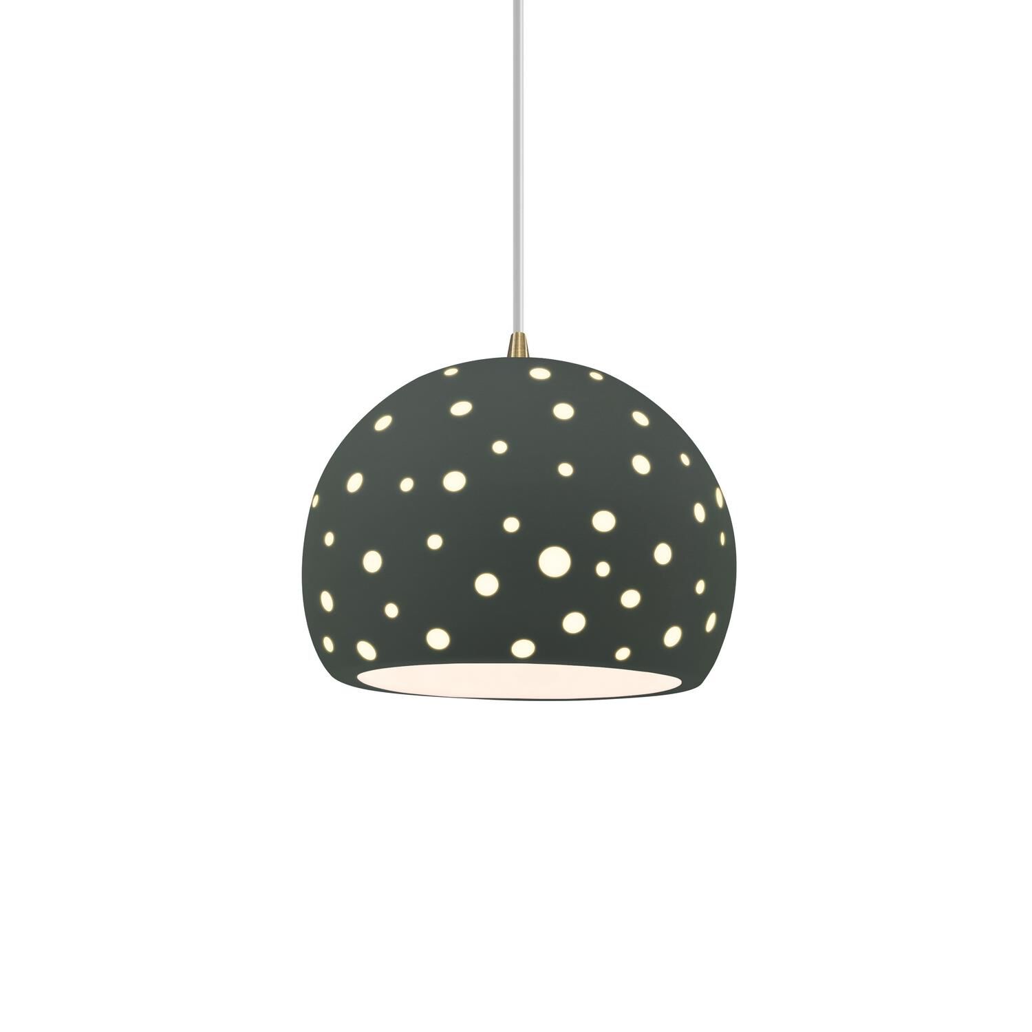 Perforated Globe 7 Inch Mini Pendant by Justice Design Group