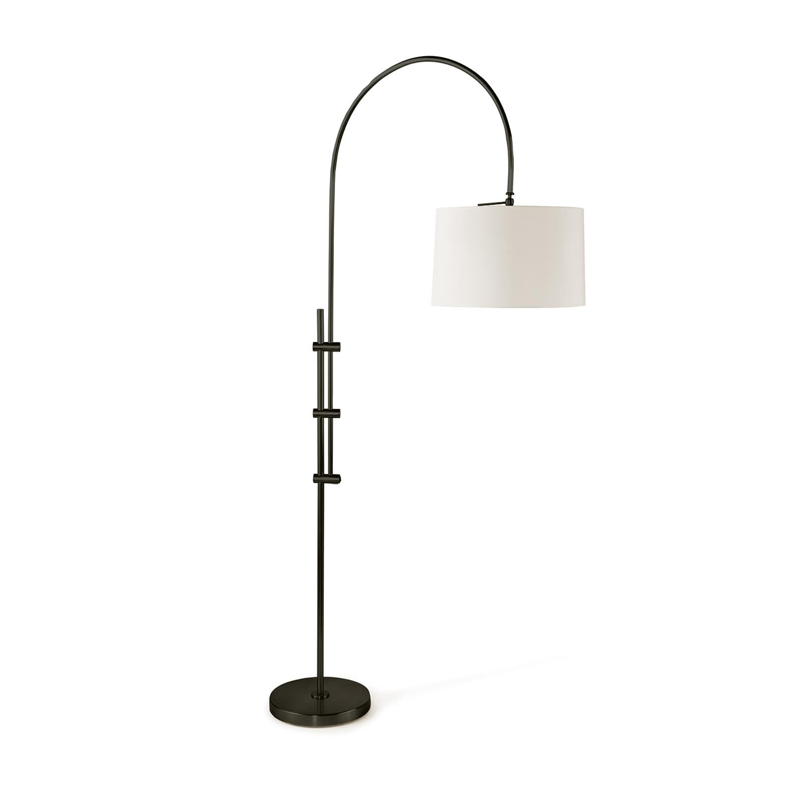 Shown in Oil Rubbed Bronze finish and Linen shade