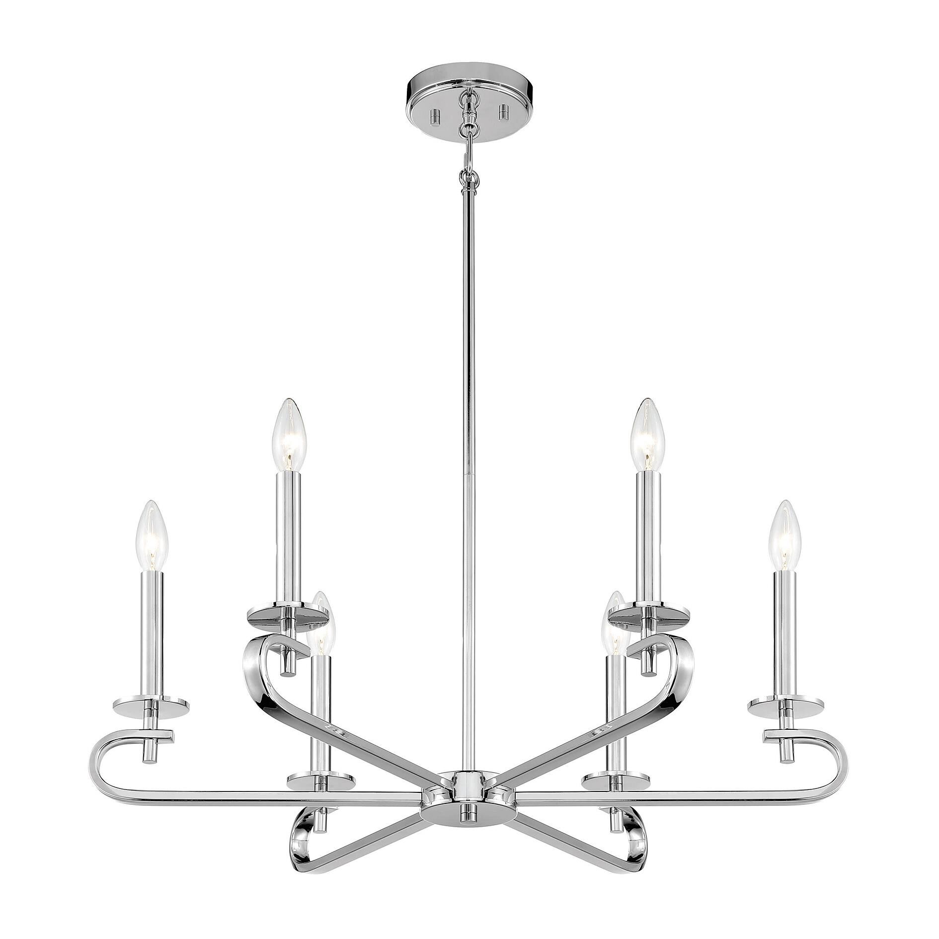 Torino 28 Inch 6 Light Chandelier by Savoy House
