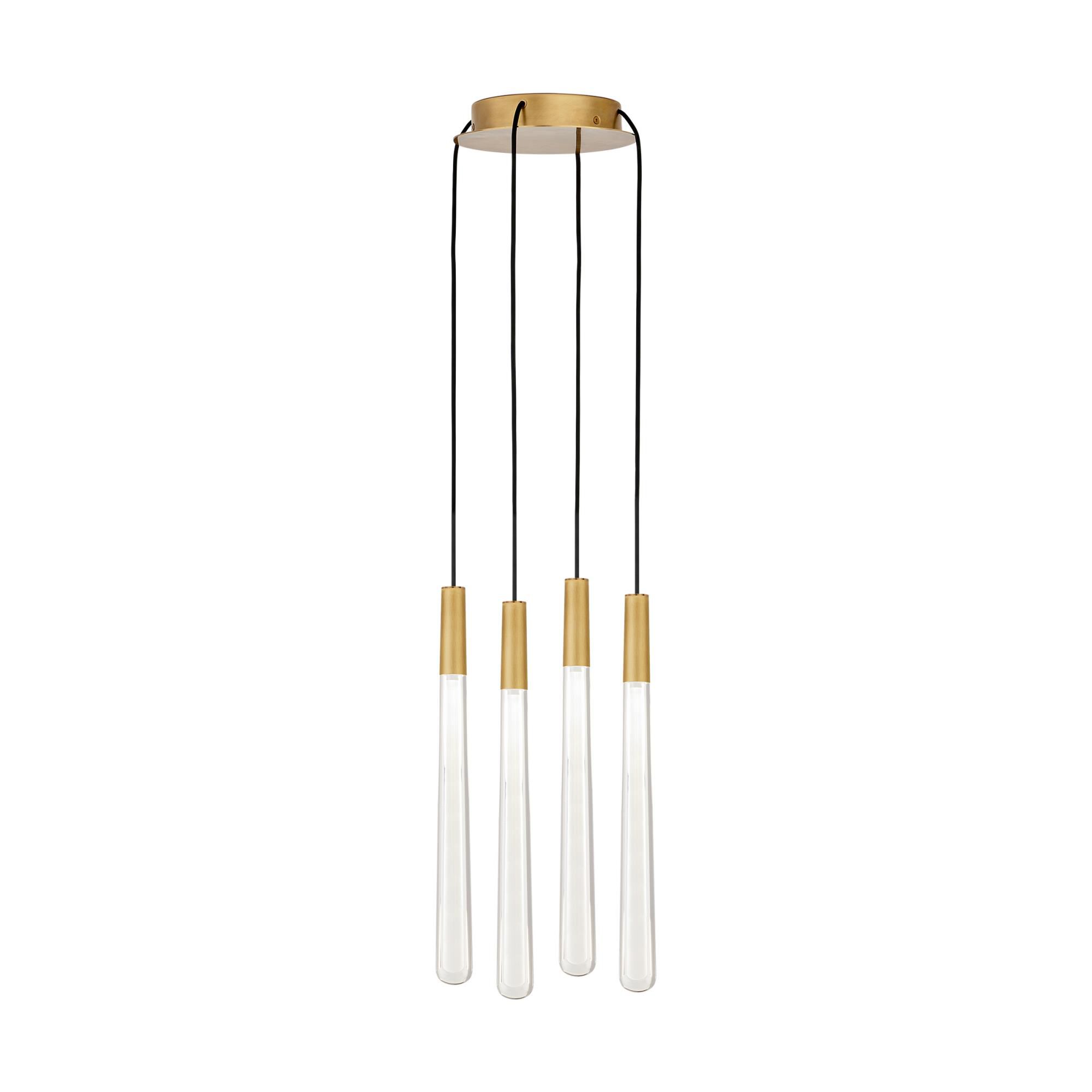 Shown in Hand Rubbed Antique Brass finish and Crystal glass