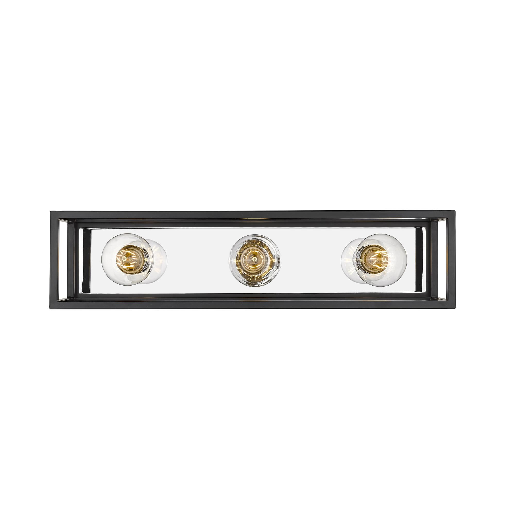 Shown in Matte Black + Chrome finish and --- glass and --- shade