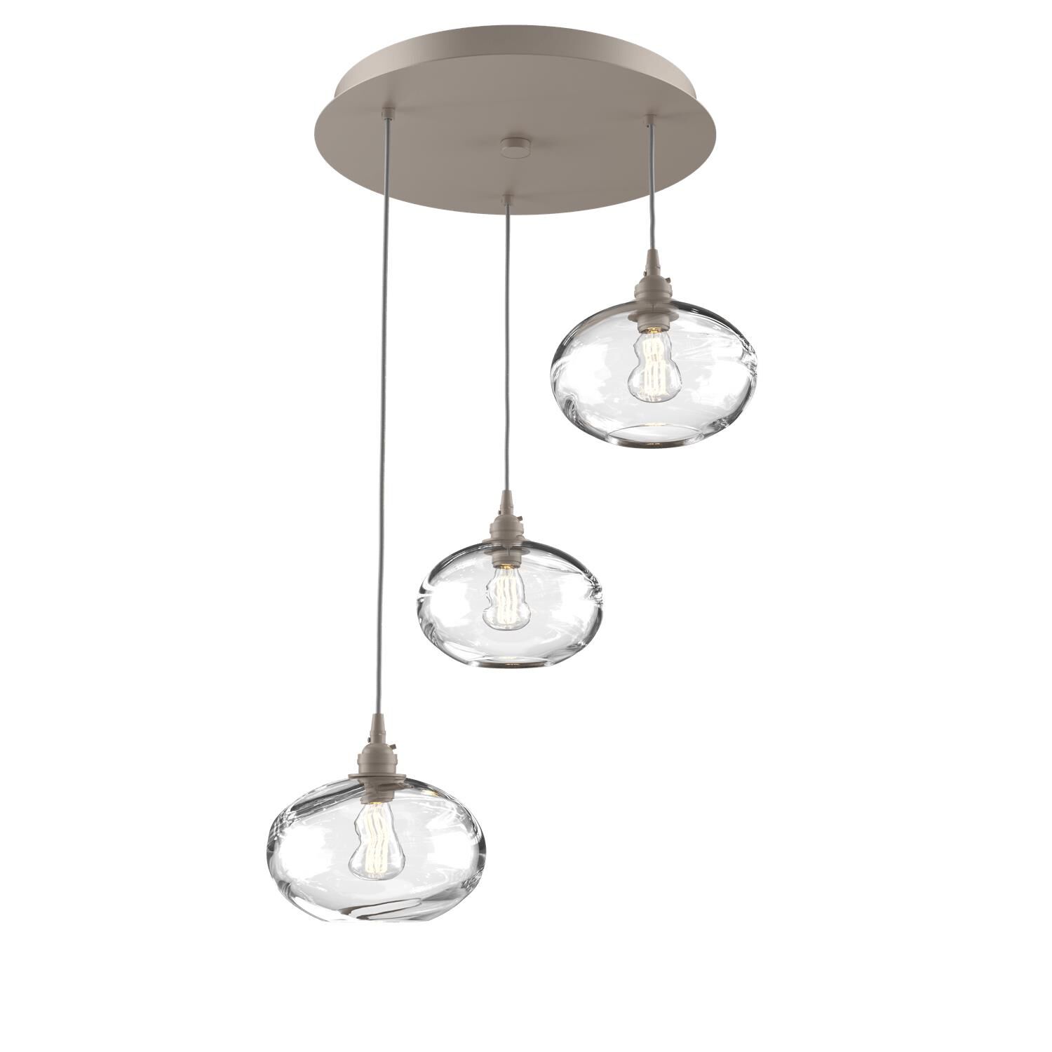 Coppa 20 Inch 3 Light Multi Light Pendant by Hammerton Studio