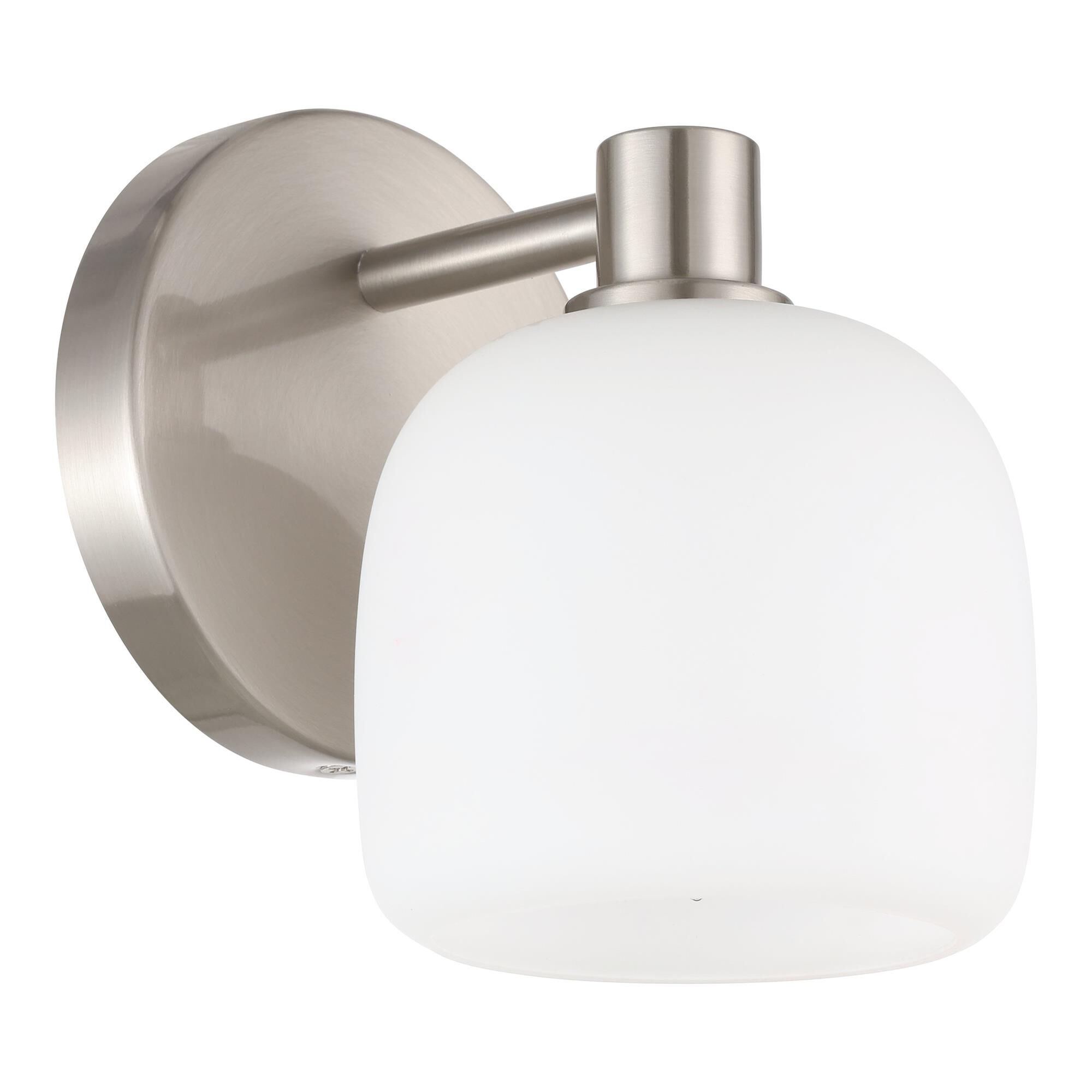 Shown in Brushed Nickel finish and Etched Opal glass