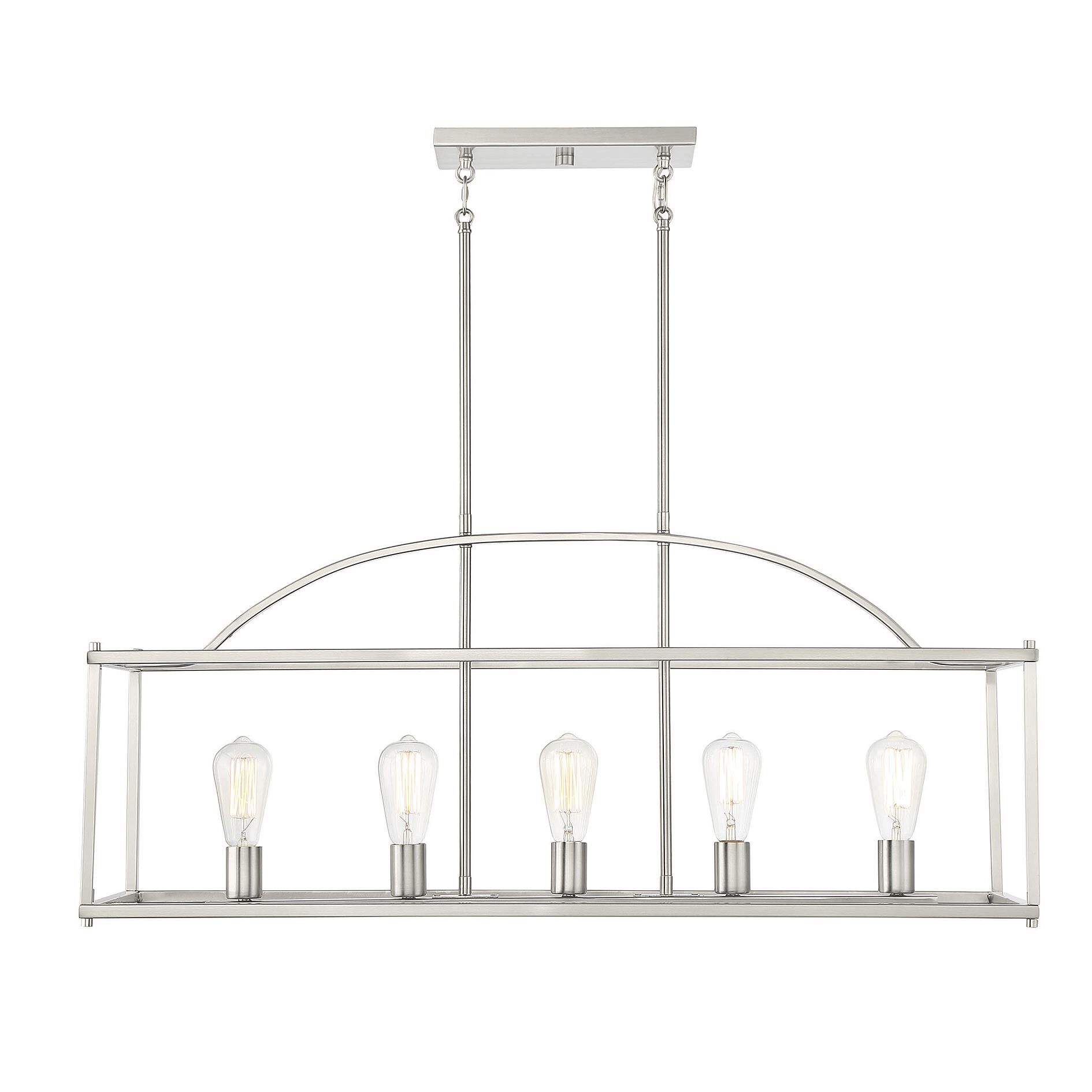 Palladian 38 Inch 5 Light Linear Suspension Light by Savoy House