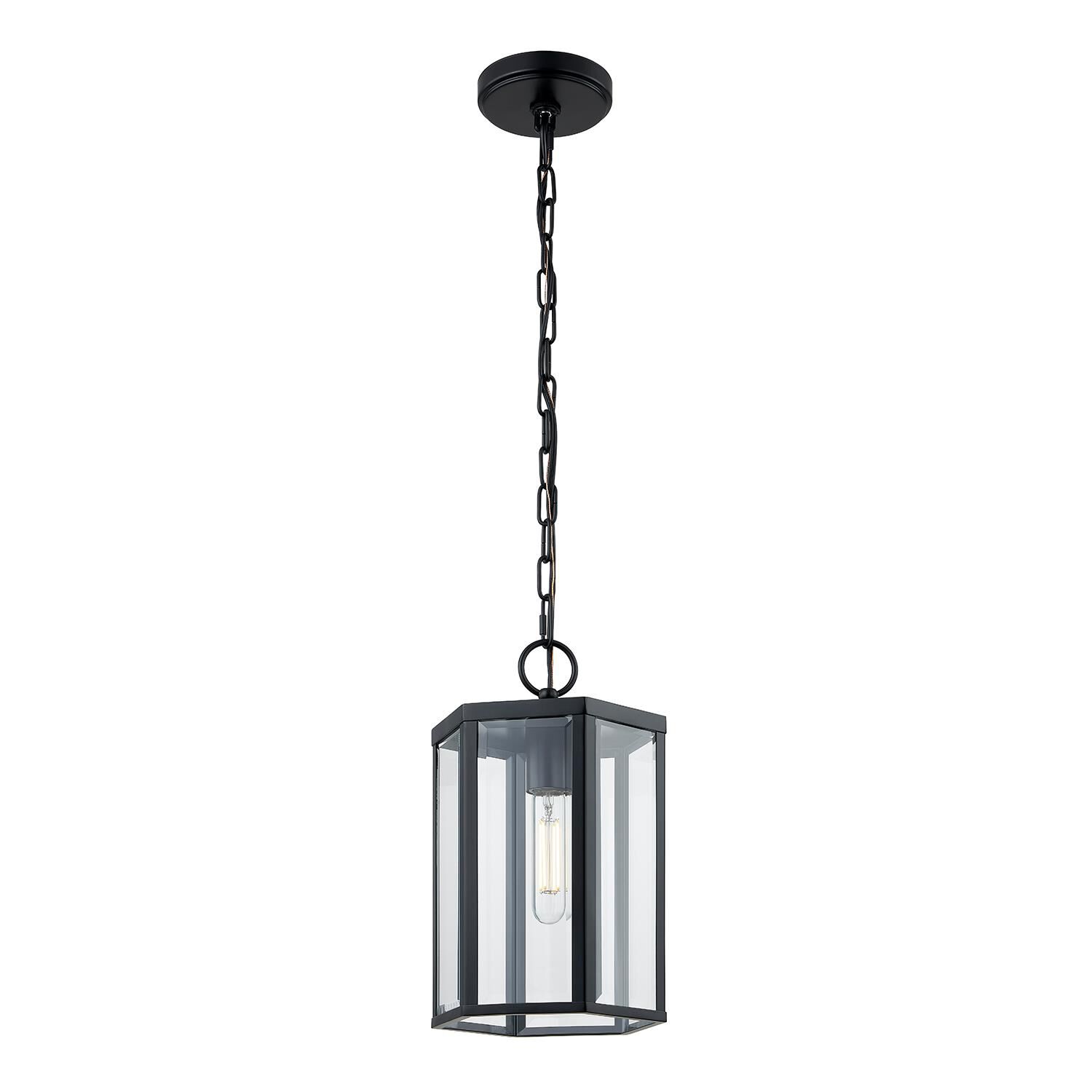 Fusion - Edgeworth 9 Inch Outdoor Hanging Lantern by Justice Design Group