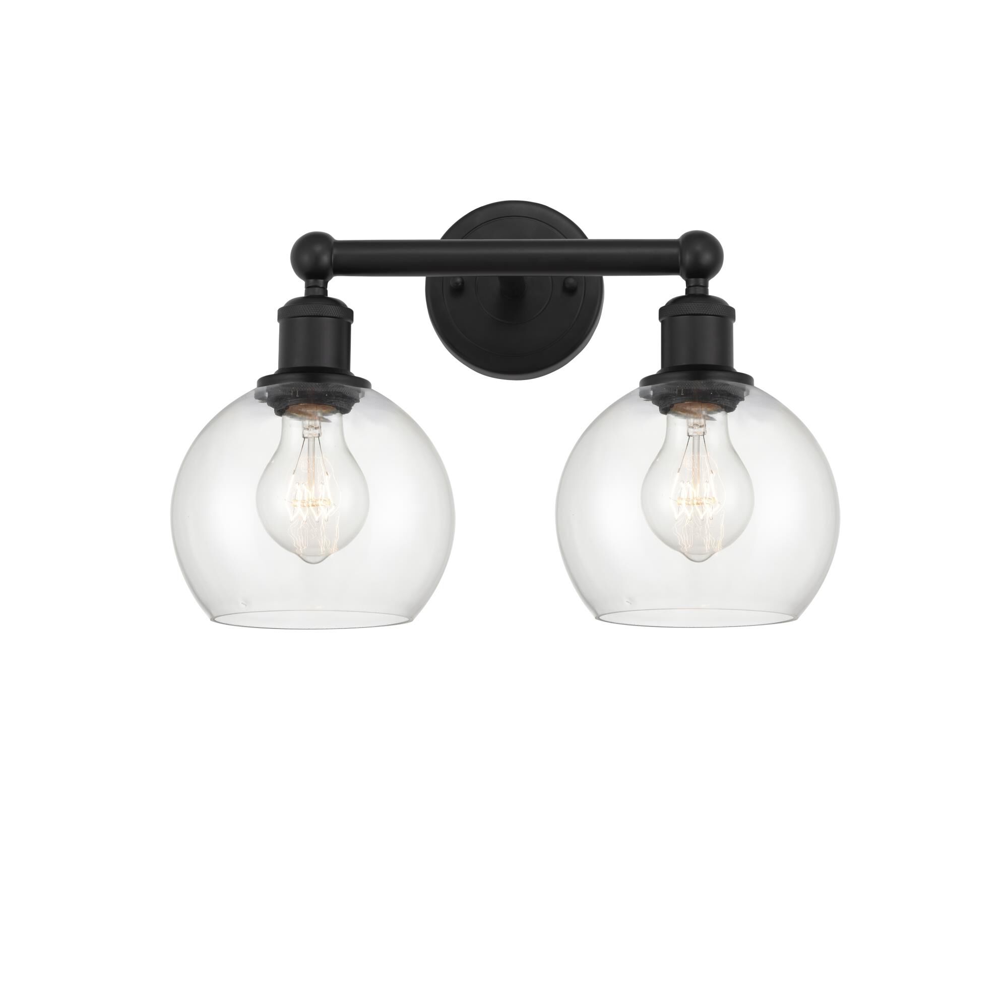 Shown in Matte Black, Clear finish and Clear glass and Clear Glass shade