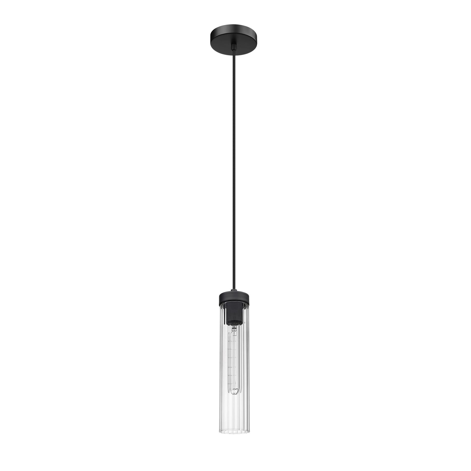 Shown in Matte Black finish and Clear glass