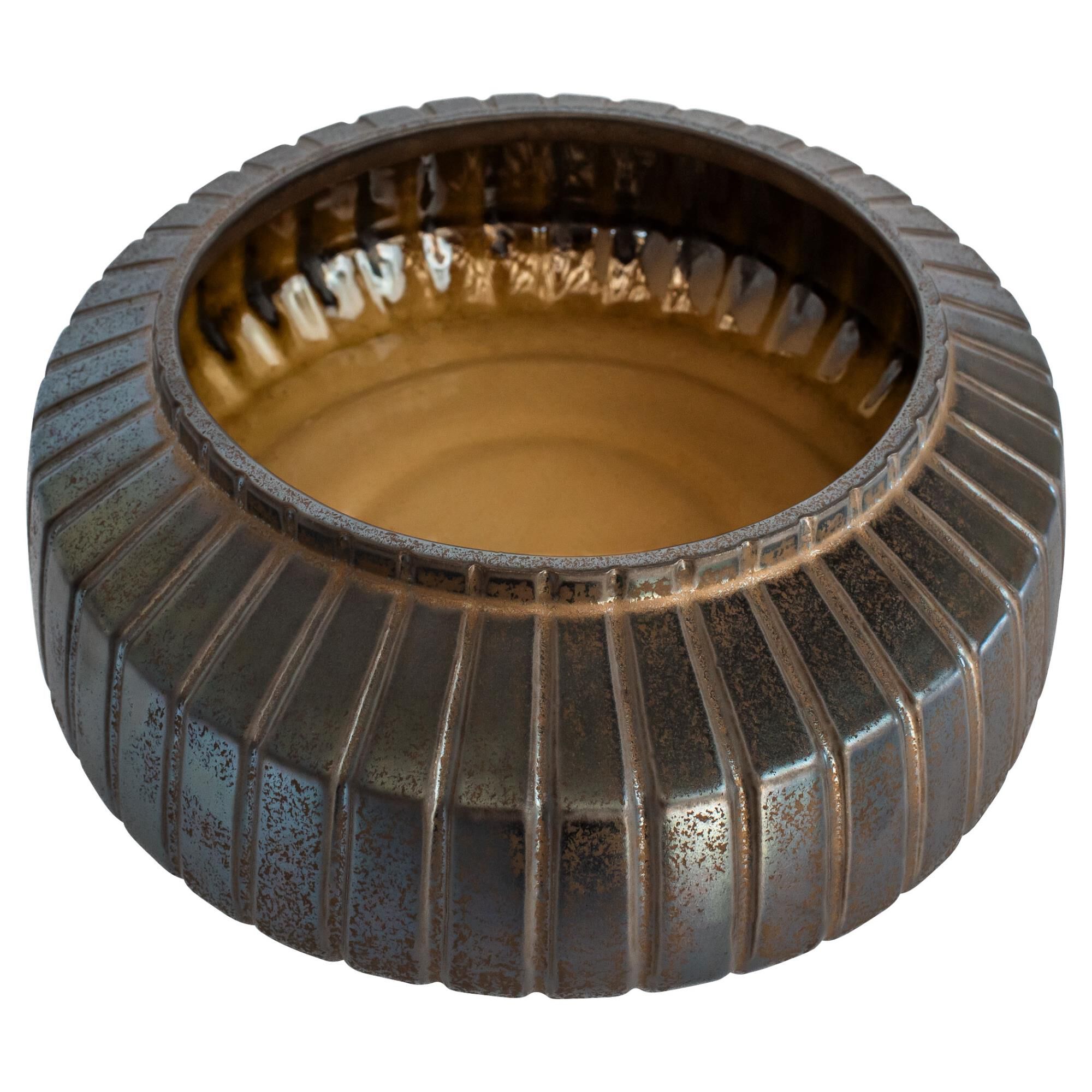 Ribbed Sweater Bowl|Brnz Bowl by Cyan Designs