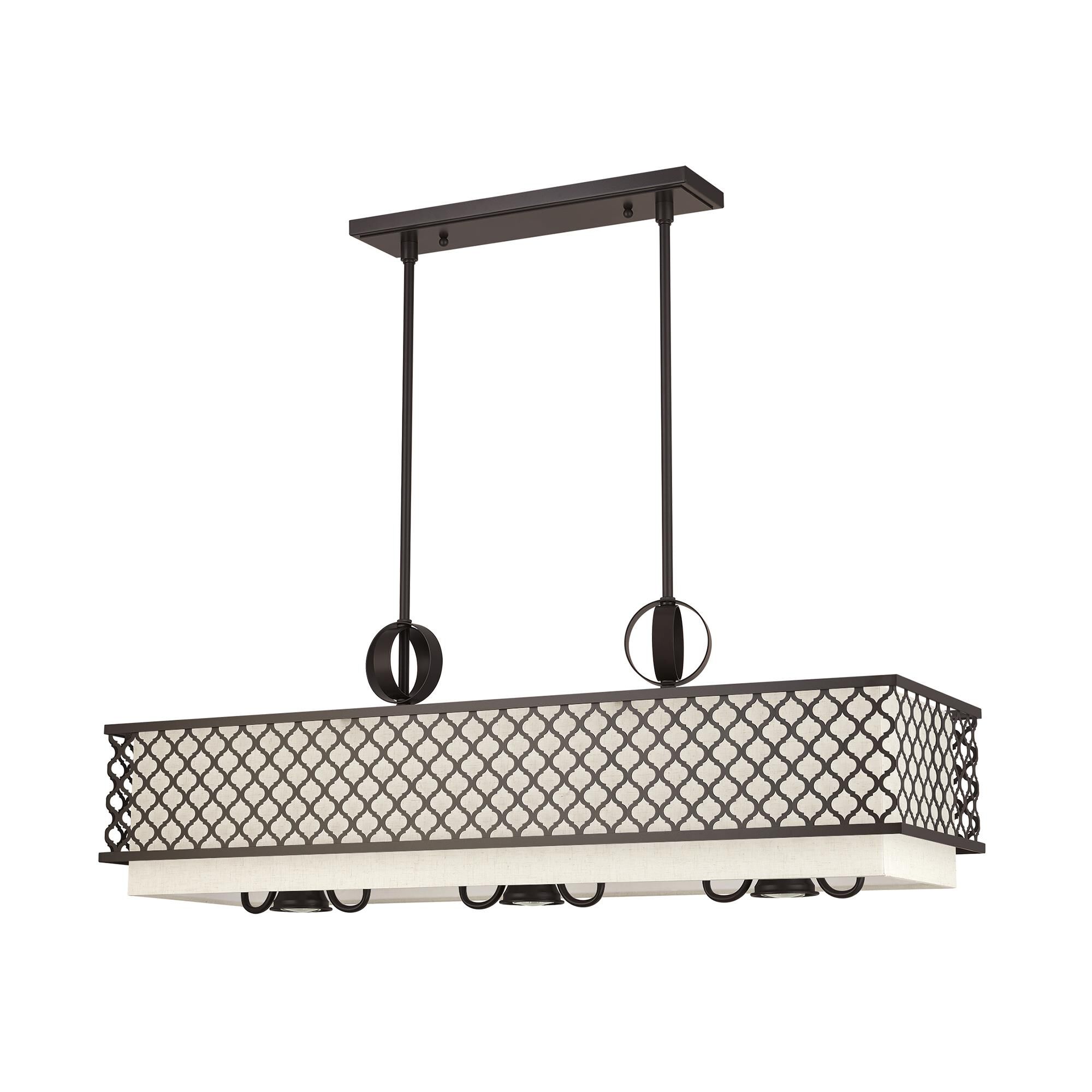 Arabesque 39 Inch 9 Light Linear Suspension Light by Livex Lighting