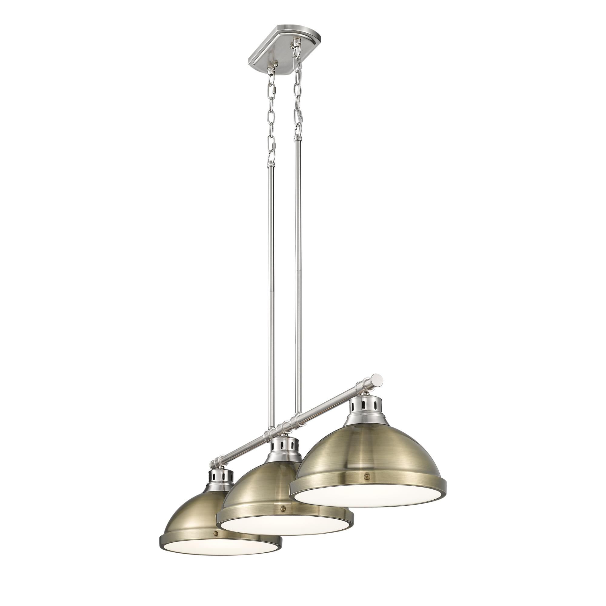 Shown in Aged Brass finish and Aged Brass shade