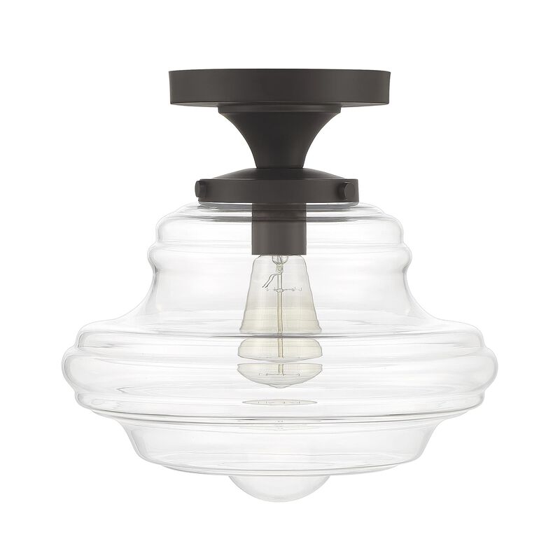12 Inch 1 Light LED Semi Flush Mount by Meridian Lighting