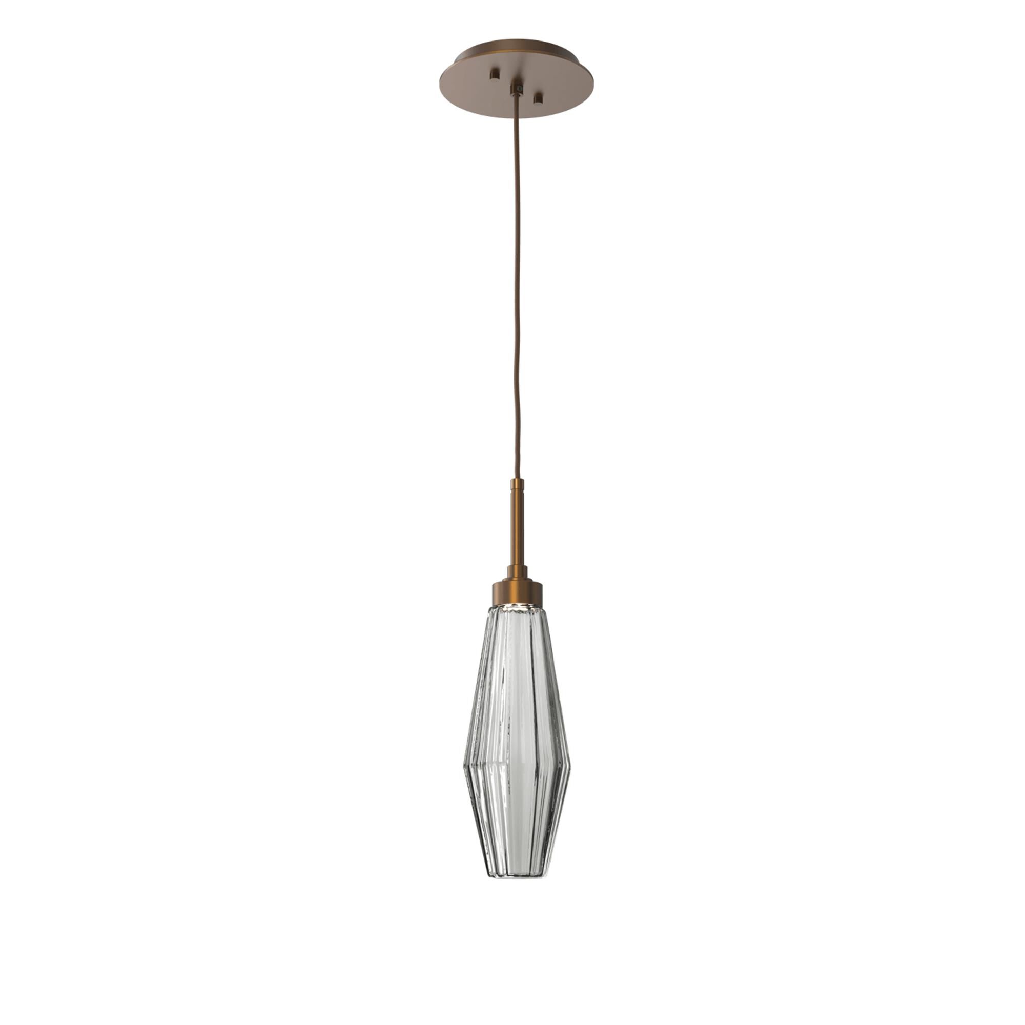 Shown in Flat Bronze finish and Optic Rib Smoke glass
