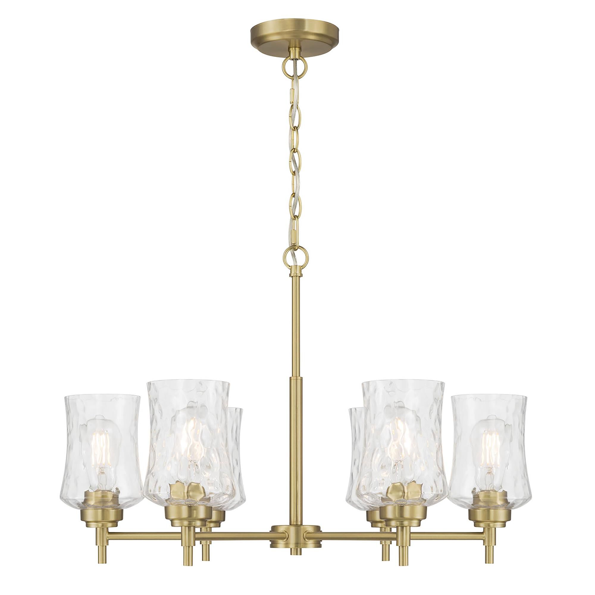 Shown in Vintage Brass finish and Clear Stone Water glass