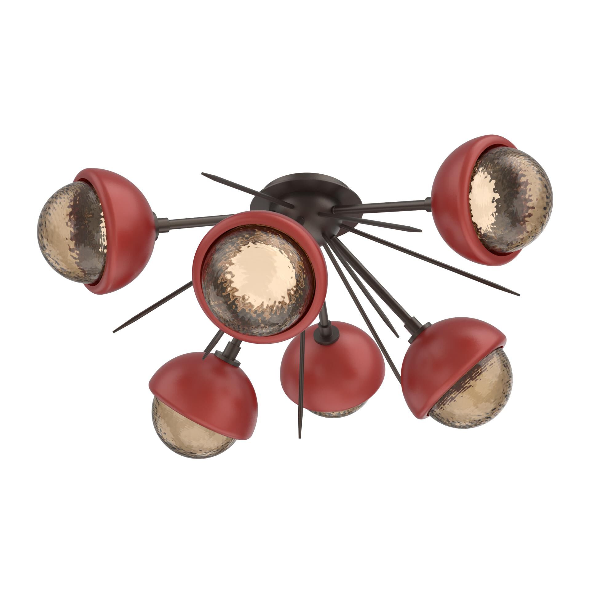 Shown in Flat Bronze finish and Bronze glass and Cinnamon Red accent