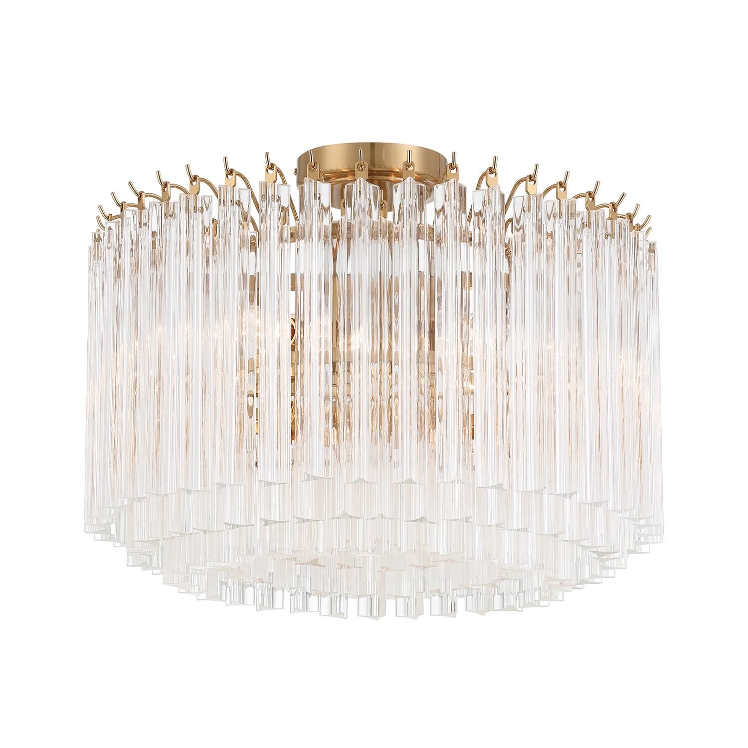 Lofton 18 Inch Semi Flush Mount by Crystorama