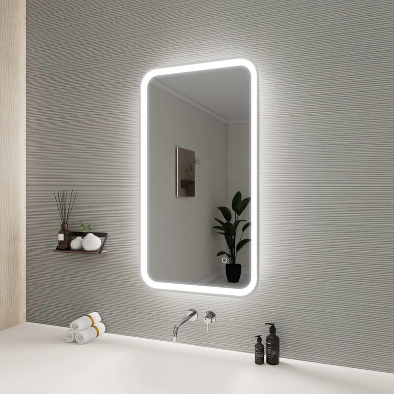 Harmoni 36 Inch Rectangular LED Lighted Mirror by Elegant Decor