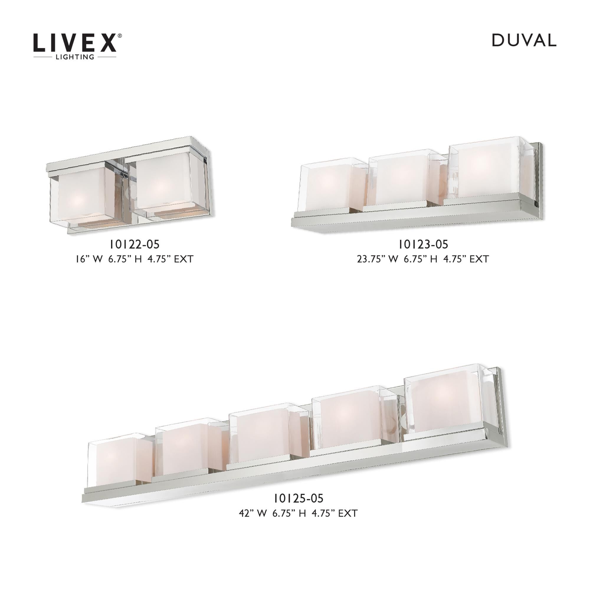 Duval 42 Inch 5 Light Bath Vanity Light by Livex Lighting
