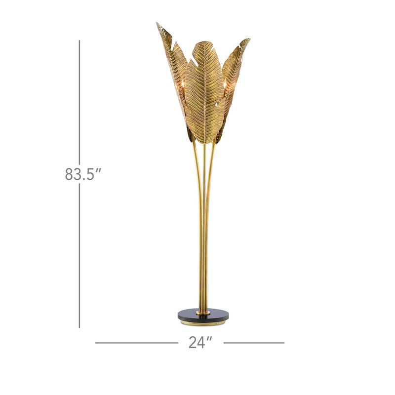 Tropical 84 Inch Torchiere Lamp by Currey & Company