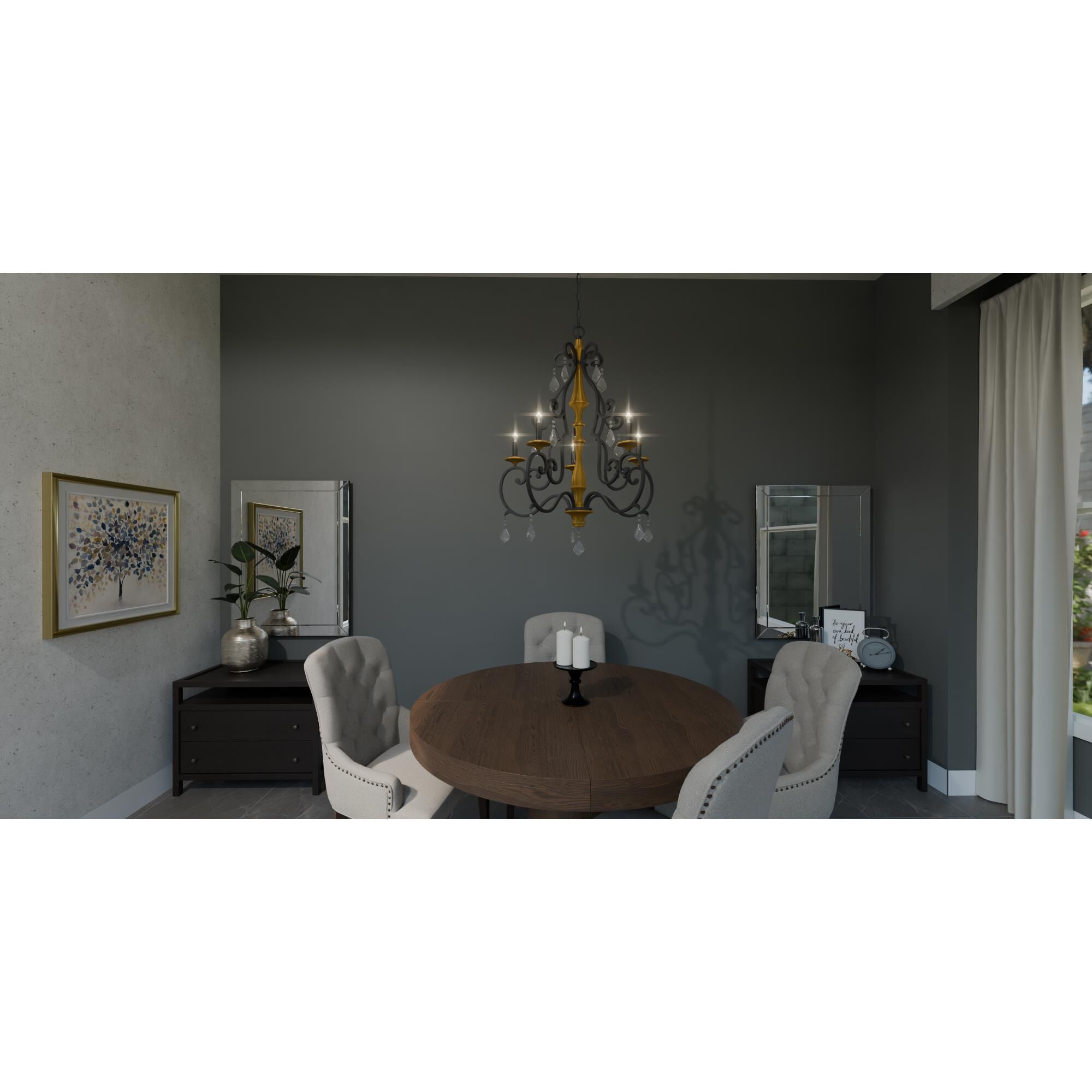 Althea 26 Inch 5 Light Chandelier by Quoizel