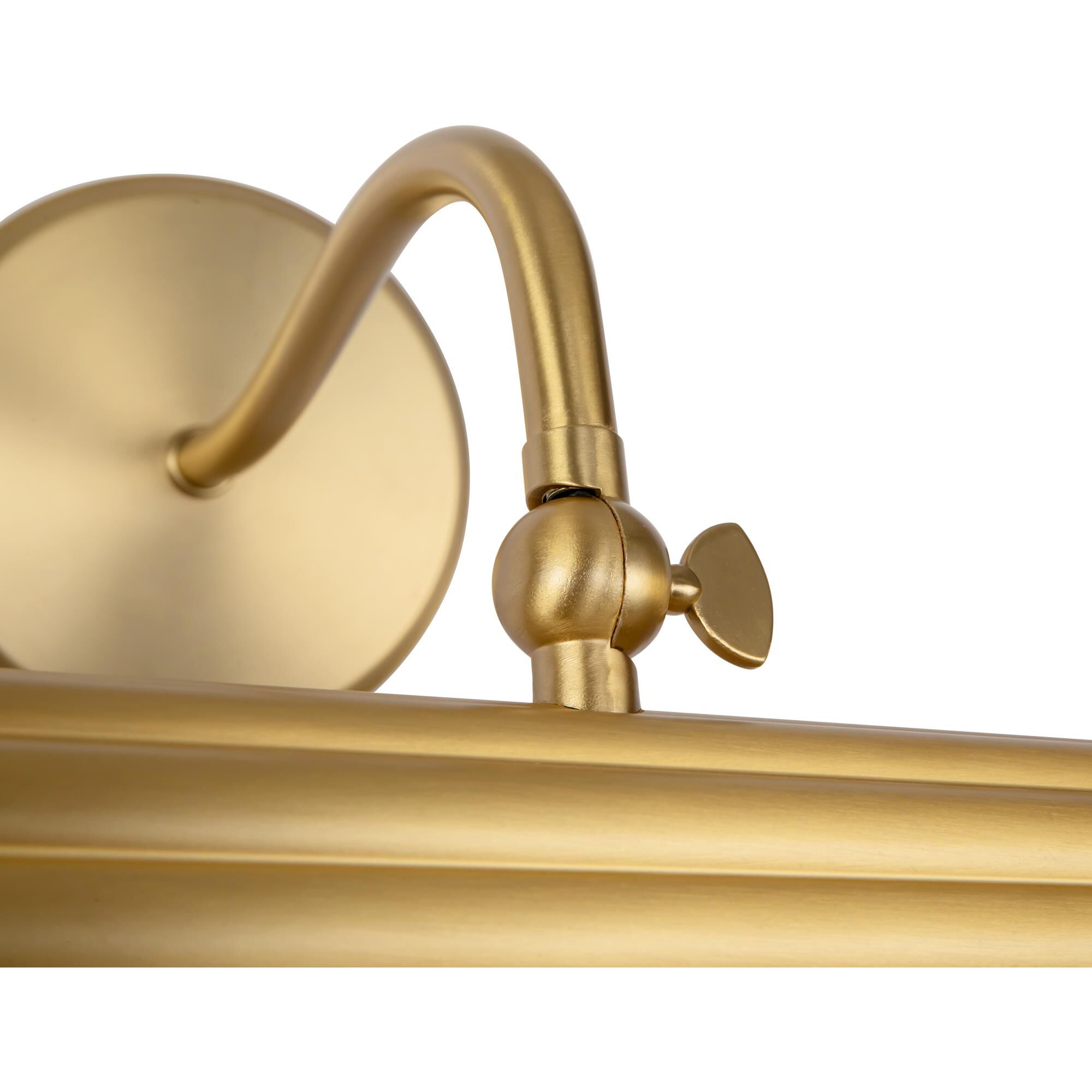 Shown in Brushed Gold finish and Frosted Acrylic Diffuser glass and Aluminum shade