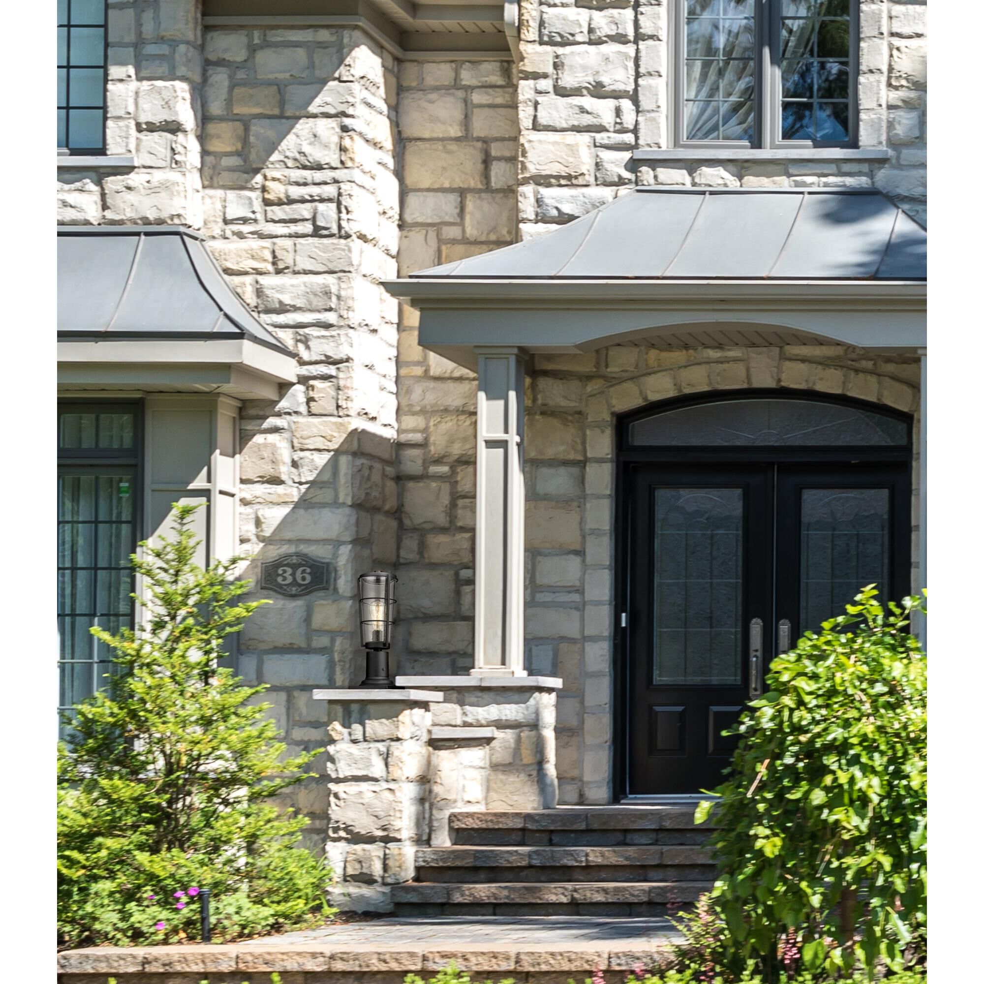 Z-Lite Helix 17 Inch Tall Outdoor Pier Lamp